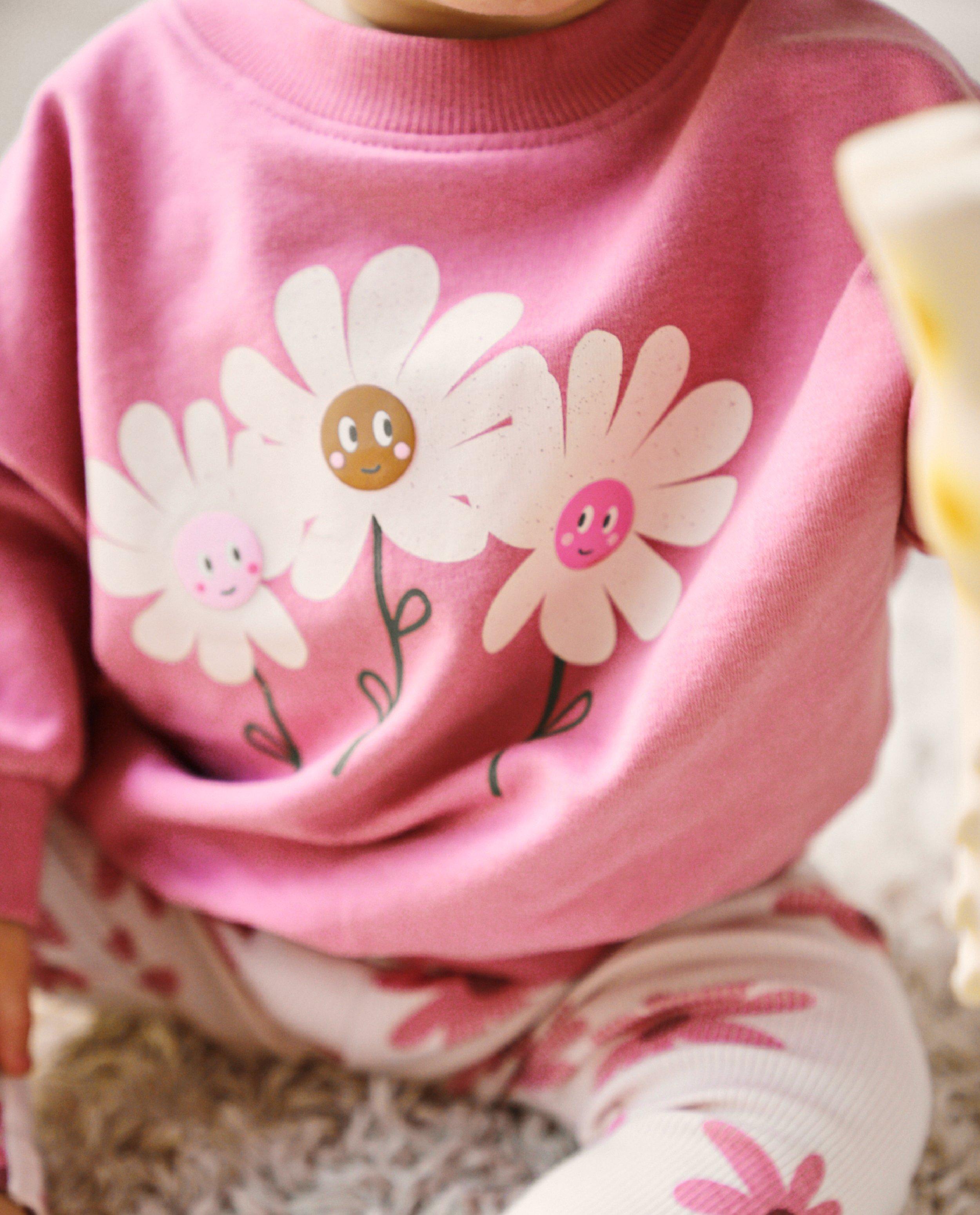 Sweats - Pull avec fleurs imprimées en relief