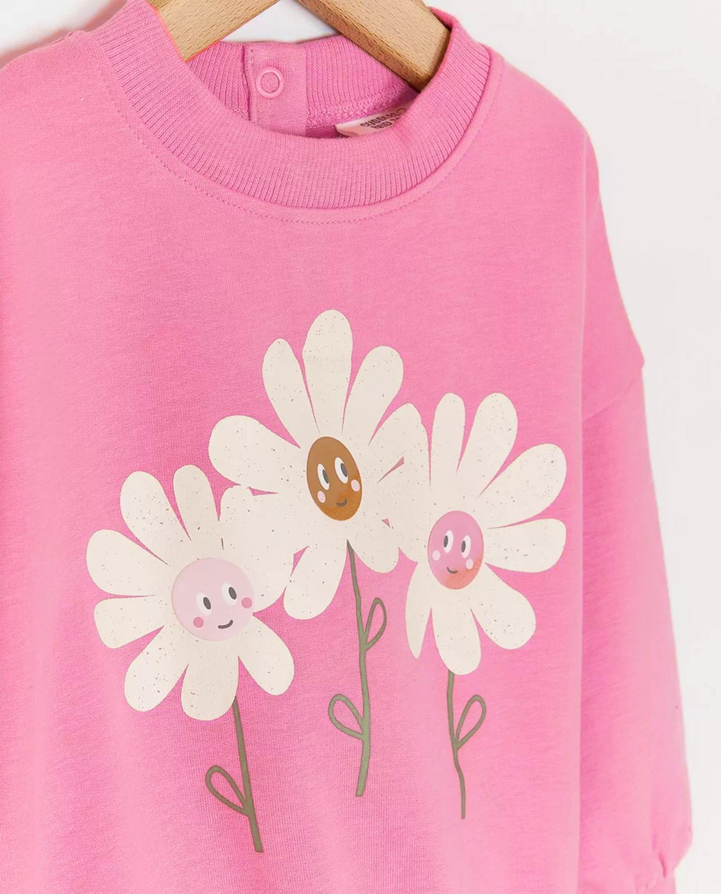 Sweaters - Sweater met reliëfprint bloemen, loose fit