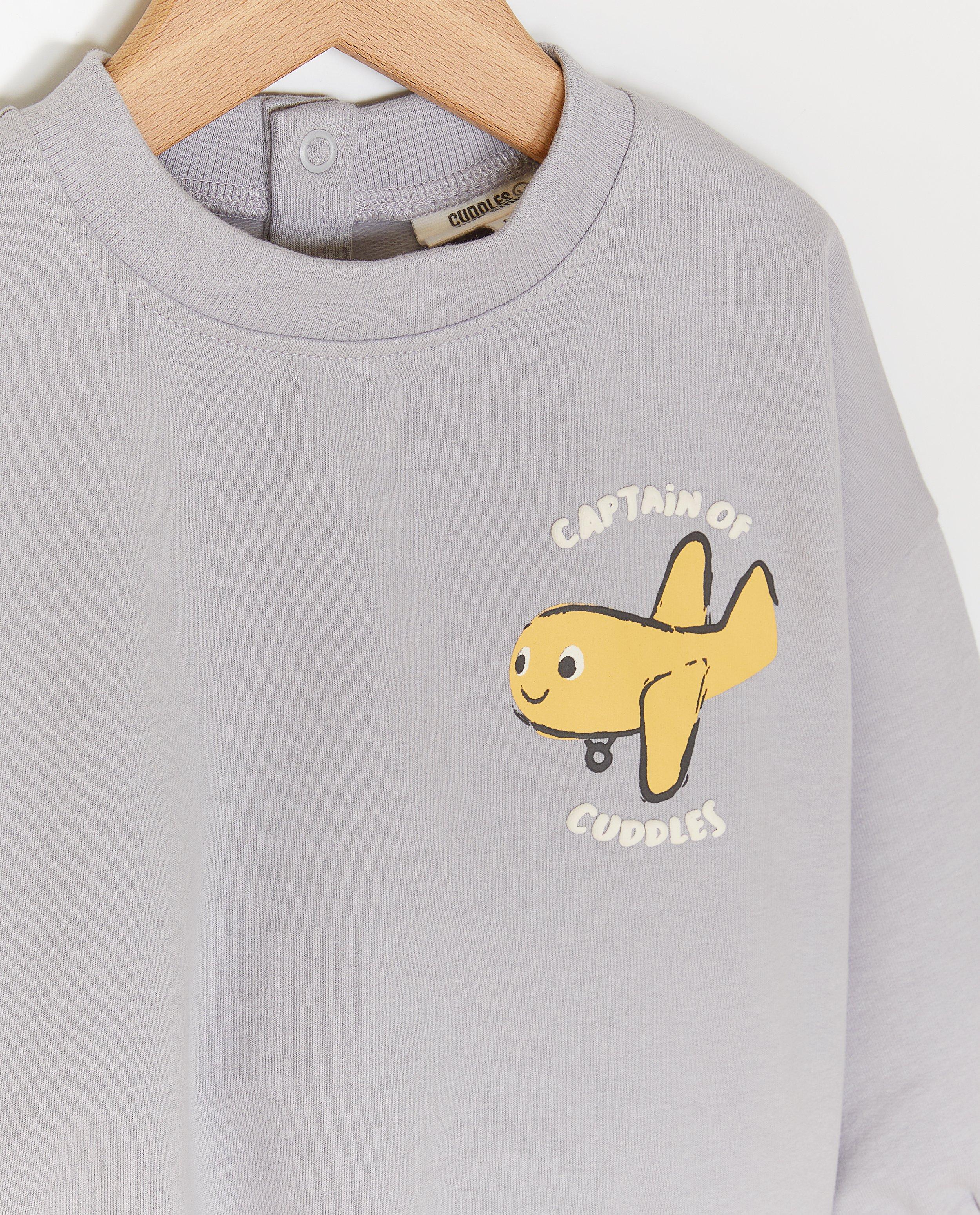 Sweaters - Sweater met vliegtuigprint, loose fit