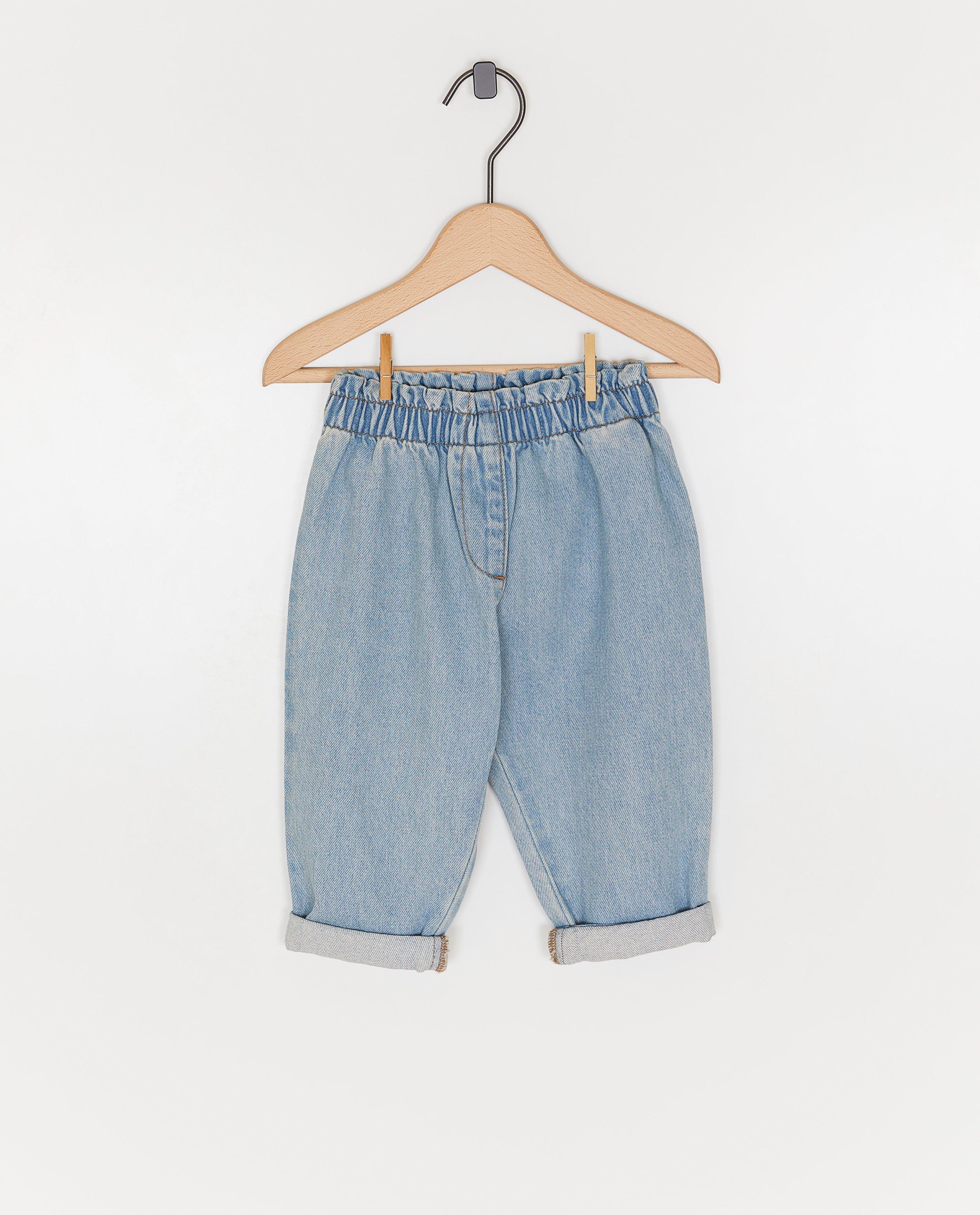 Blauwe jeansbroek, baggy fit - null - Besties