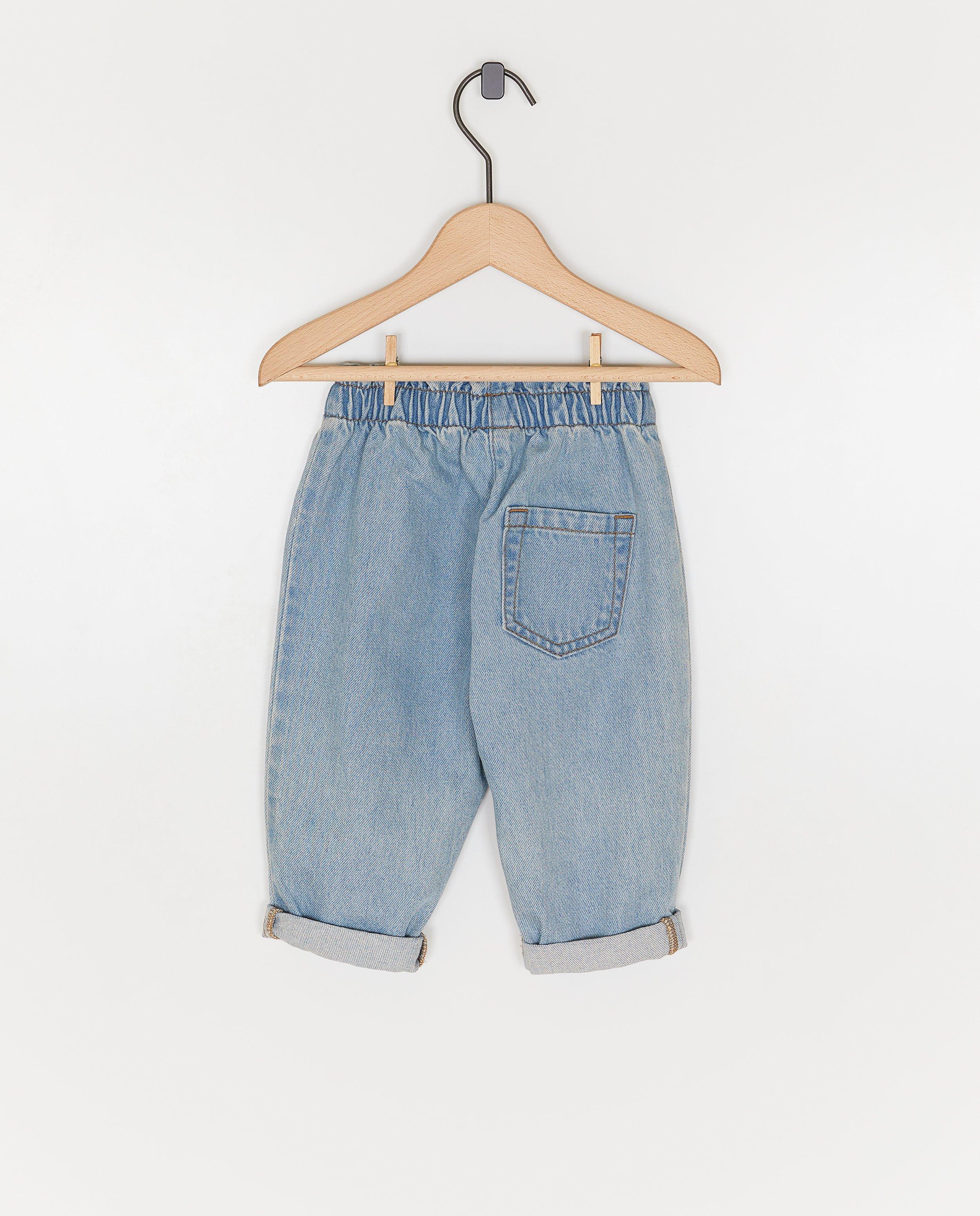 Jeans - Blauwe jeansbroek, baggy fit