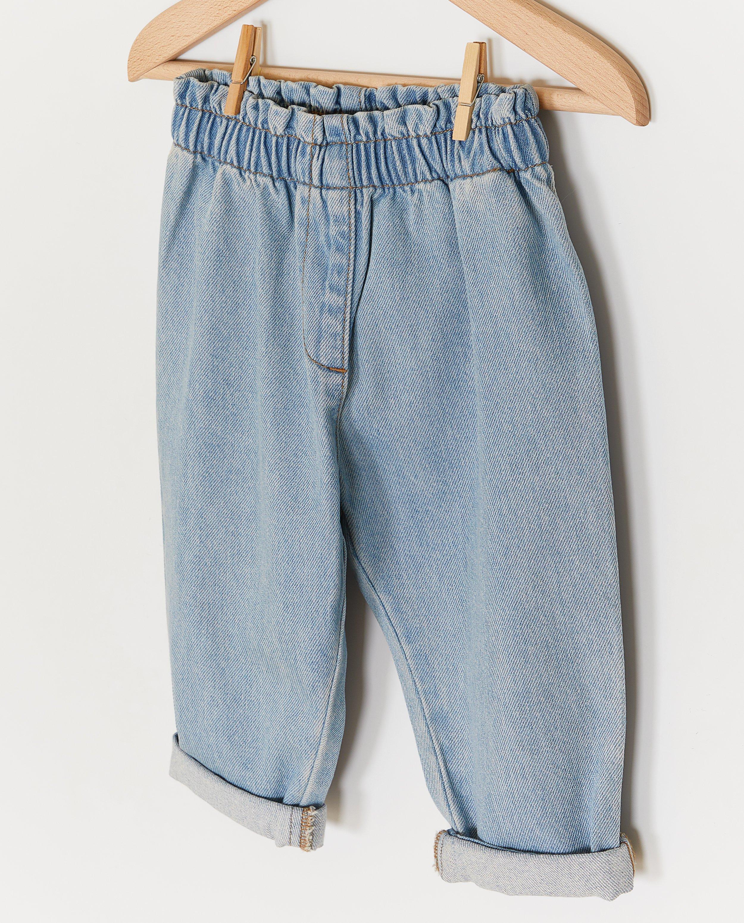 Jeans - Blauwe jeansbroek, baggy fit