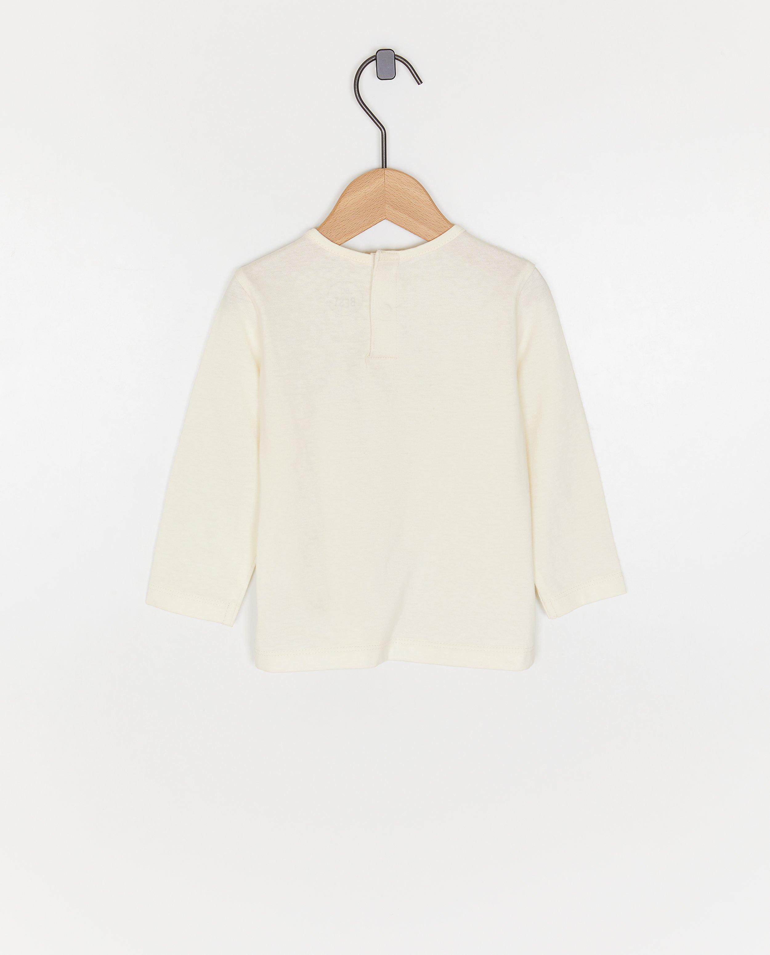 T-shirts - Longsleeve met kleine reliëfprint kers