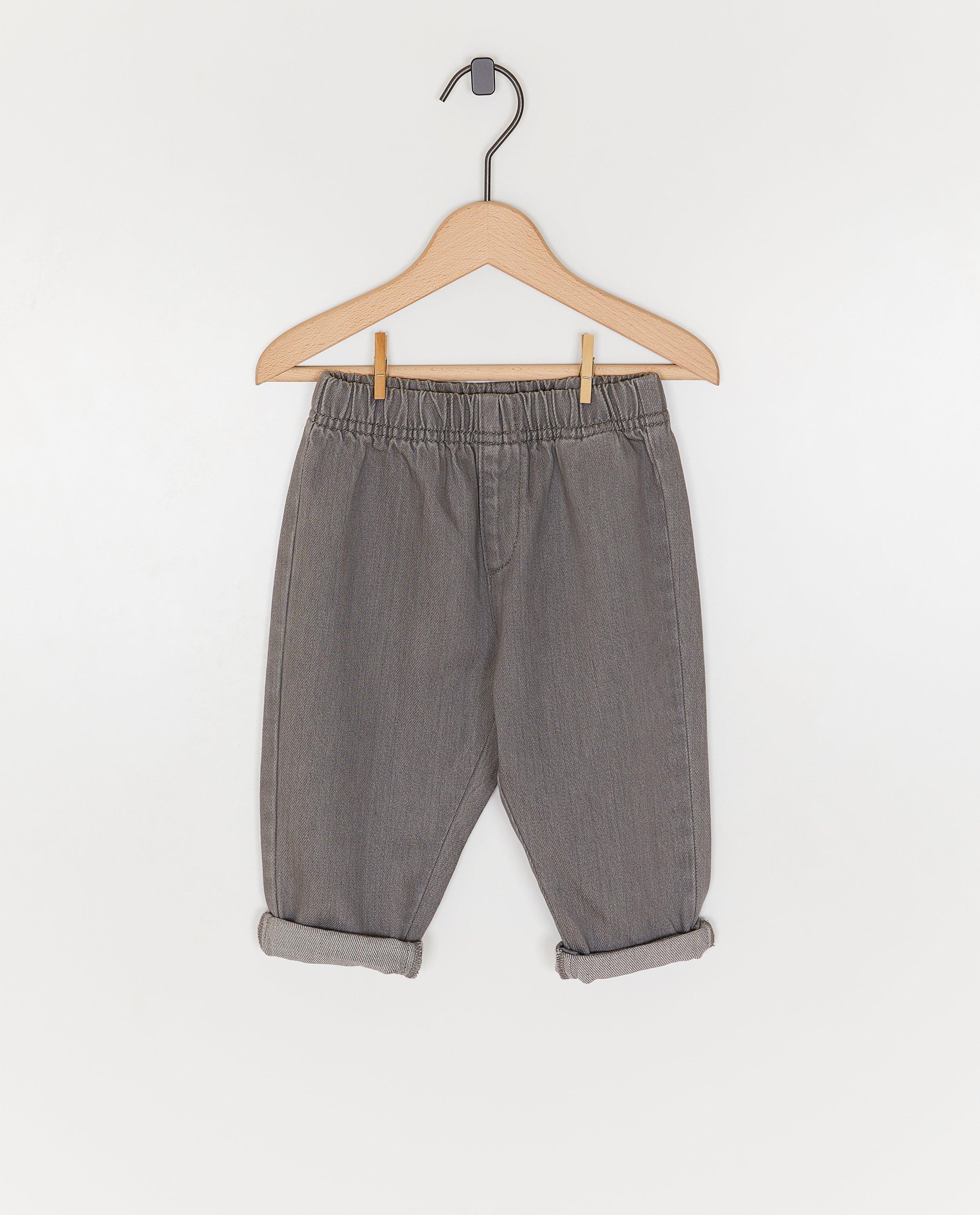 Grijze jeansbroek, baggy fit - null - Besties