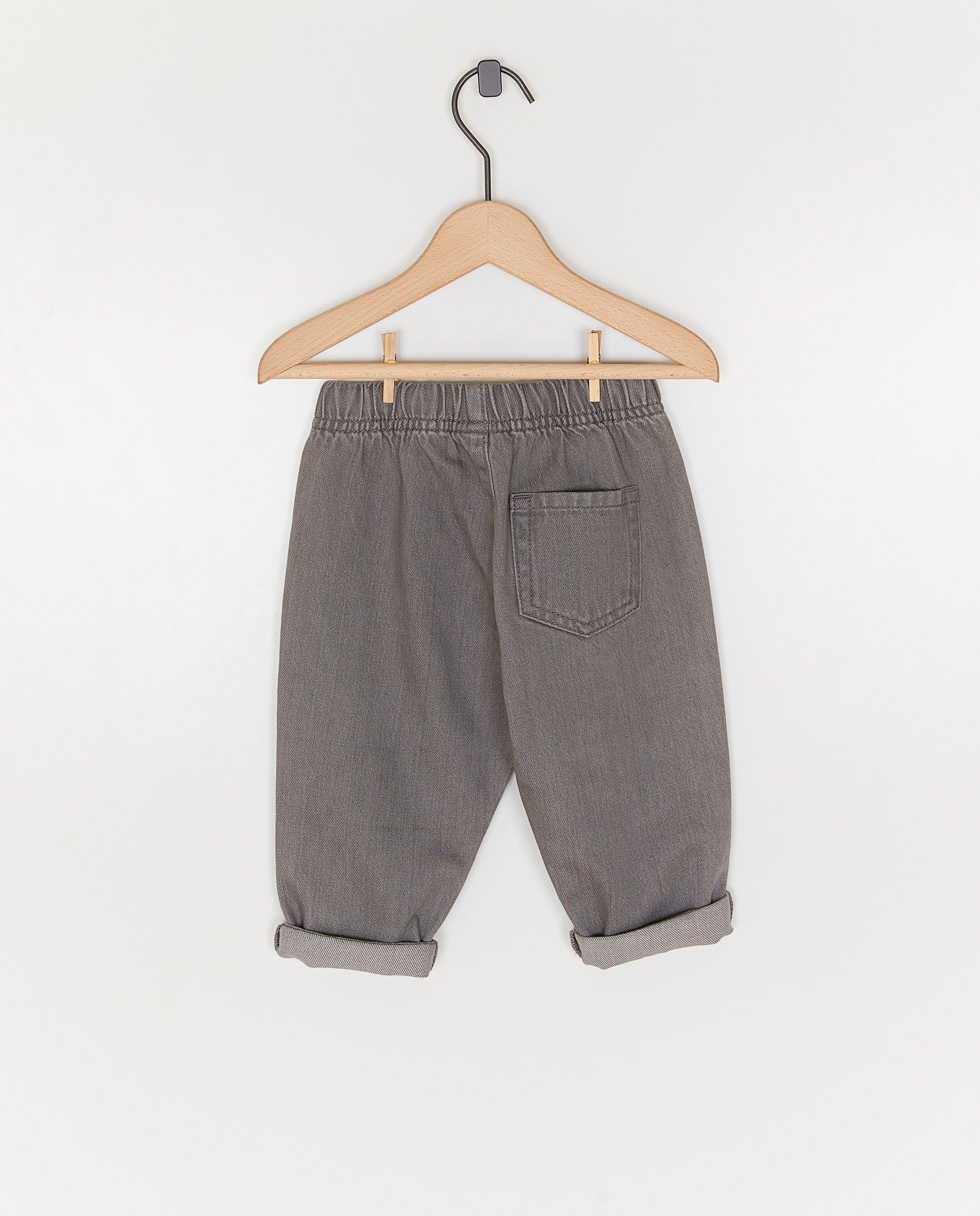 Jeans - Grijze jeansbroek, baggy fit
