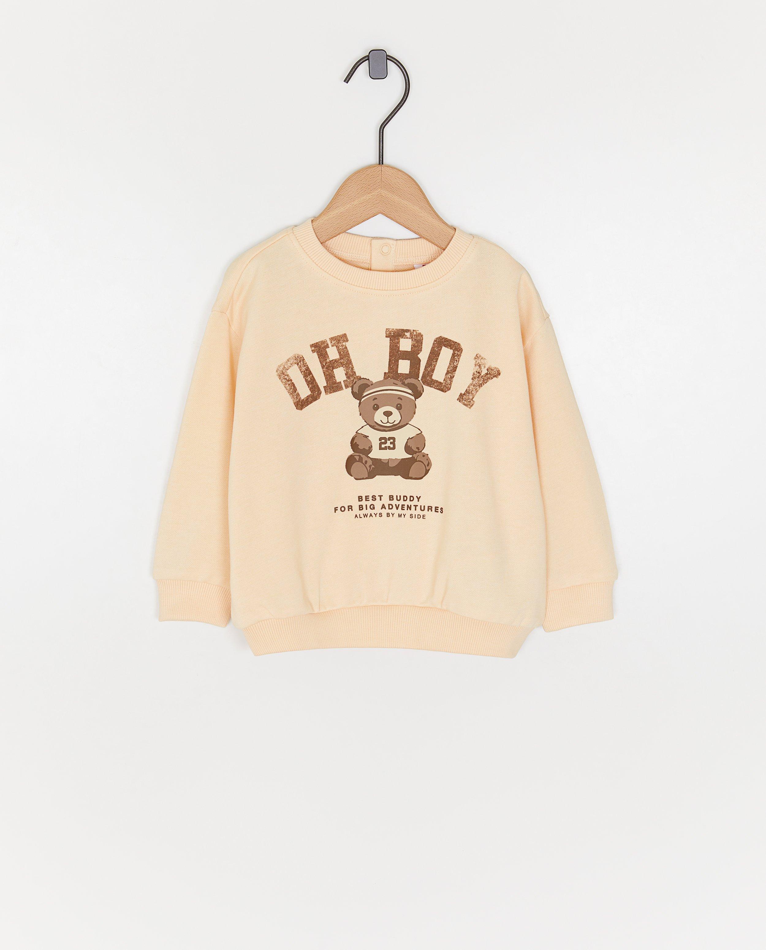 Sweater met opschrift Oh Boy - null - Besties
