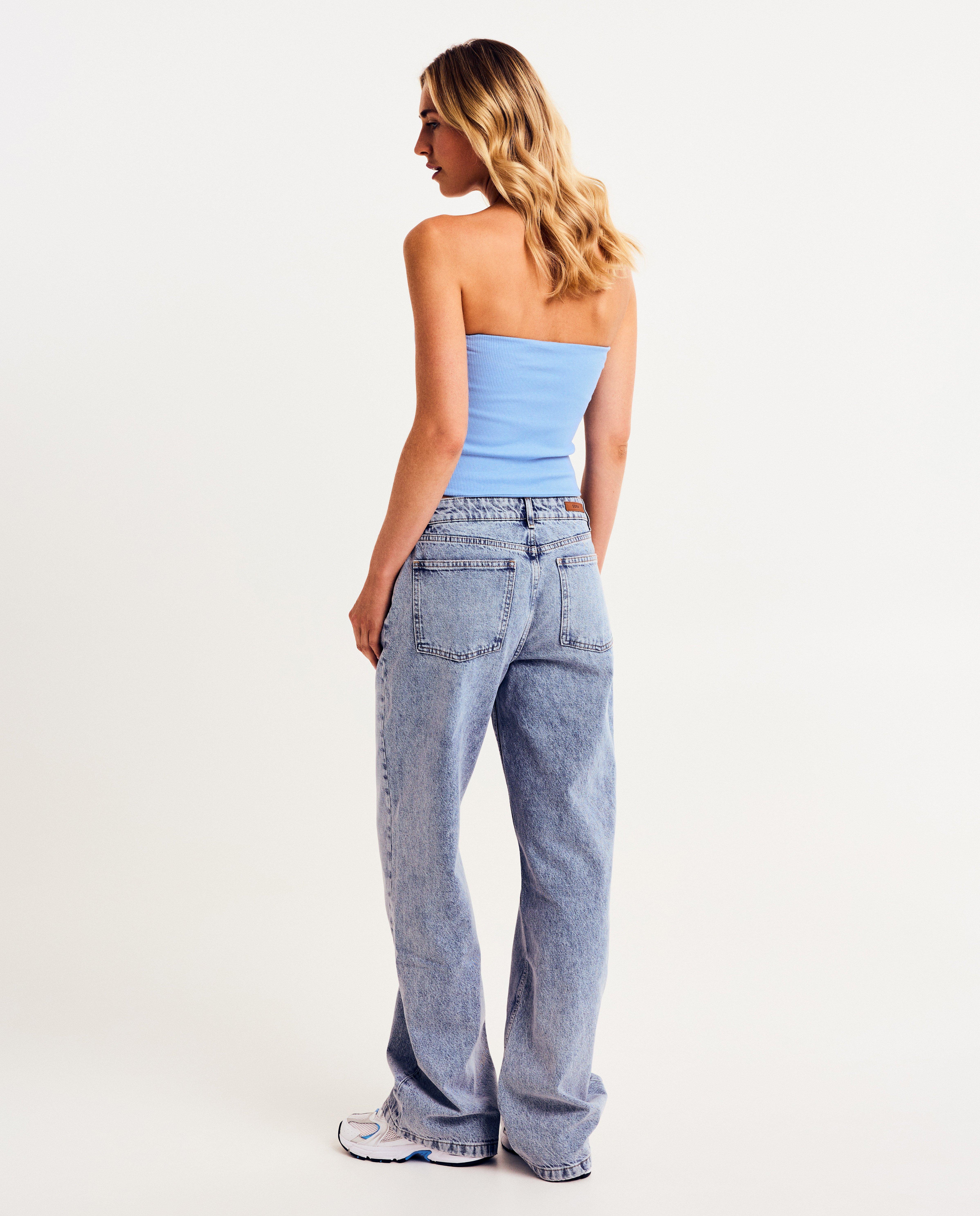 T-shirts - Bandeautop met fijne rib