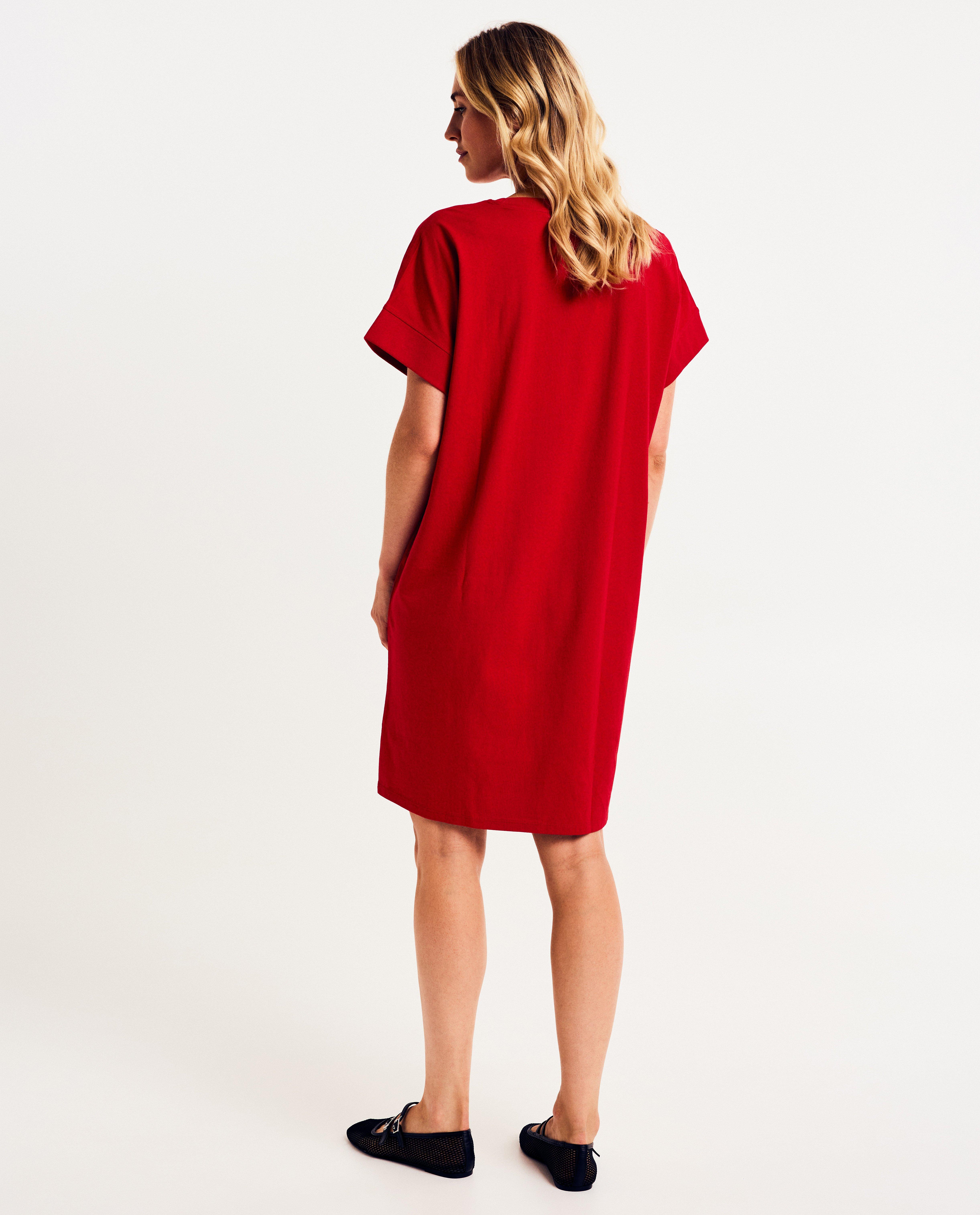 Kleedjes - Rode T-shirtjurk