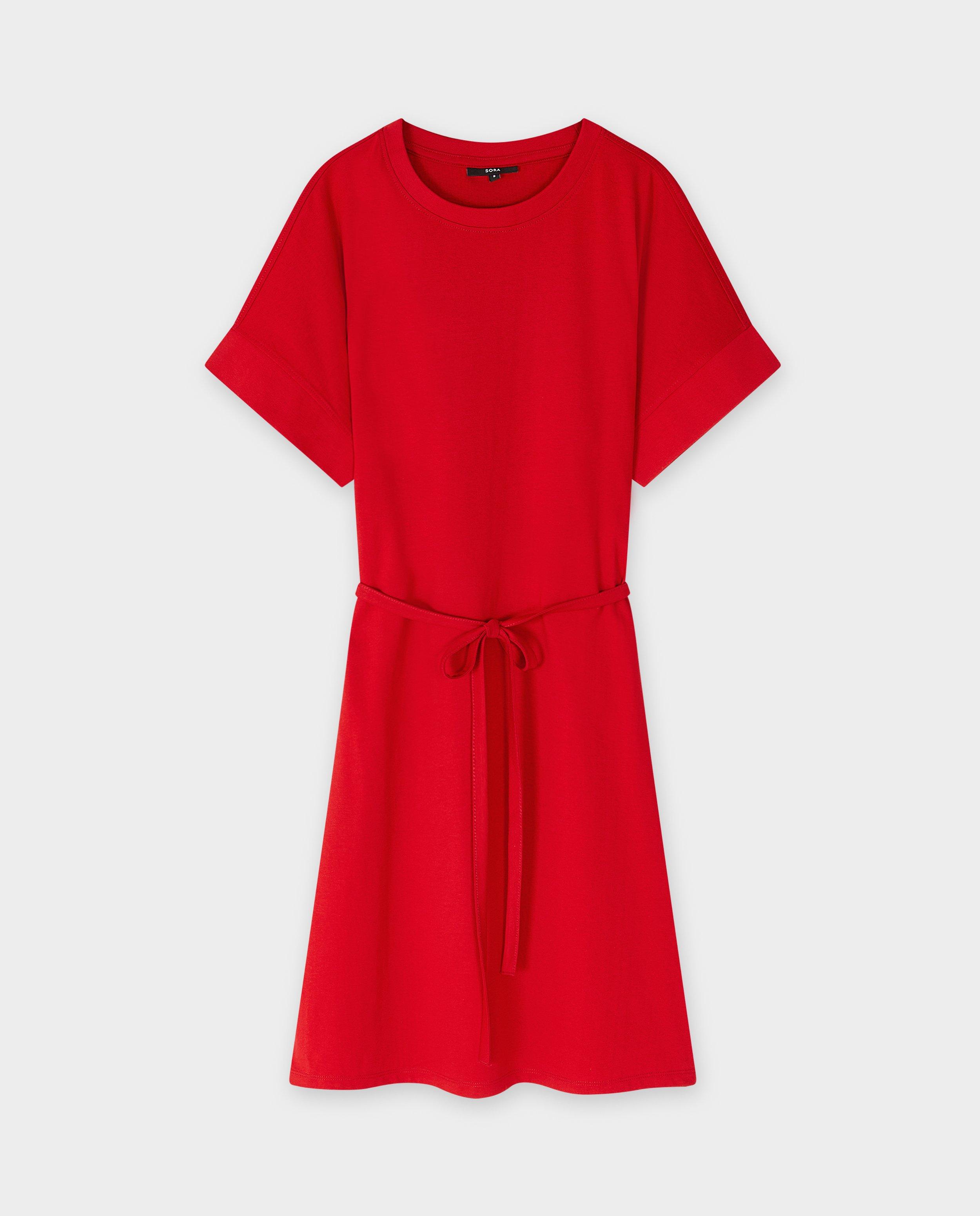 Kleedjes - Rode T-shirtjurk