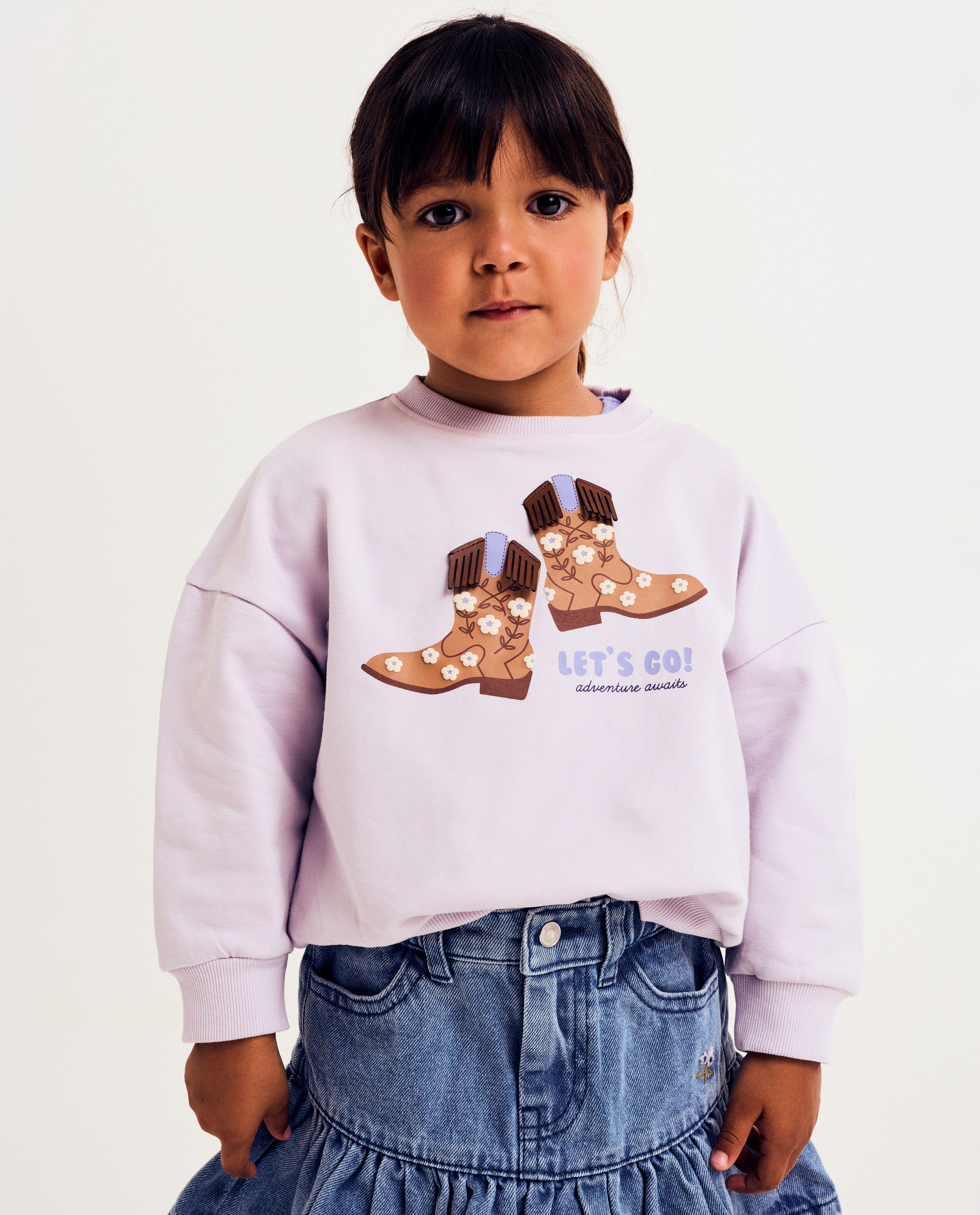 Sweaters - Sweater met cowboylaarzen in reliëf