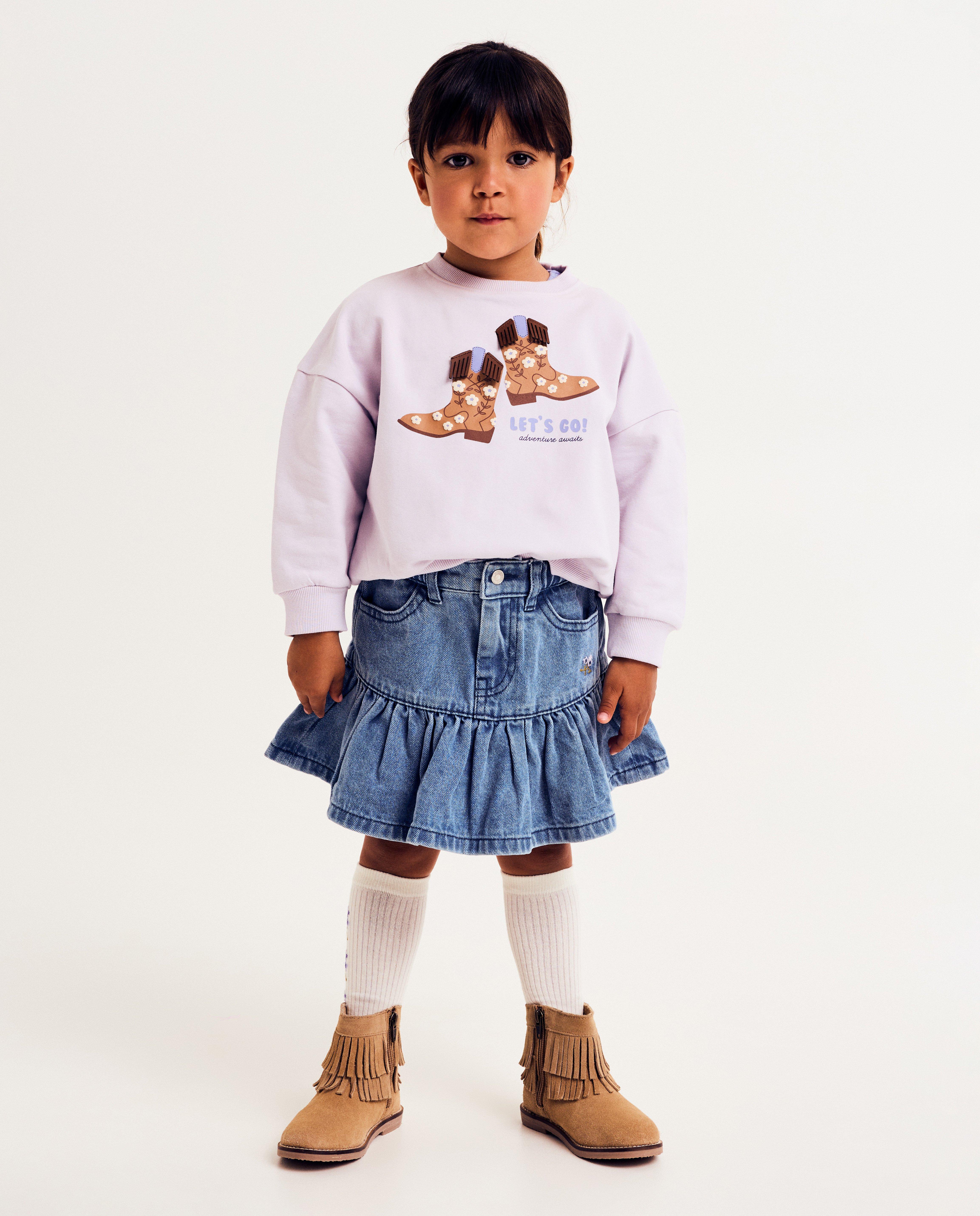 Sweaters - Sweater met cowboylaarzen in reliëf