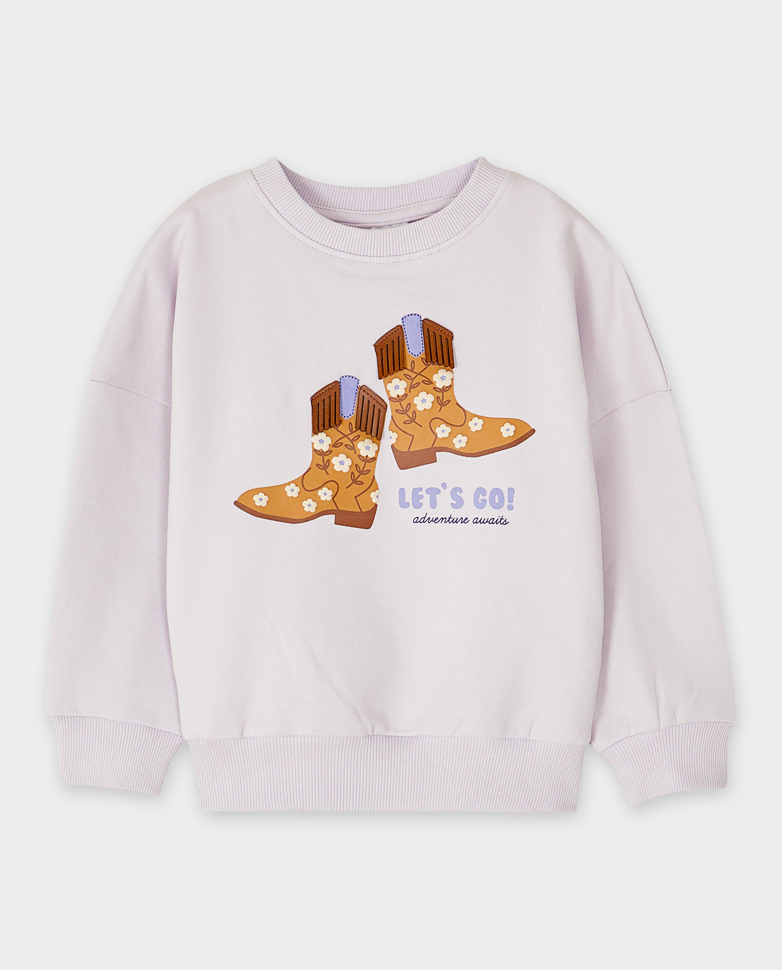 Sweaters - Sweater met cowboylaarzen in reliëf