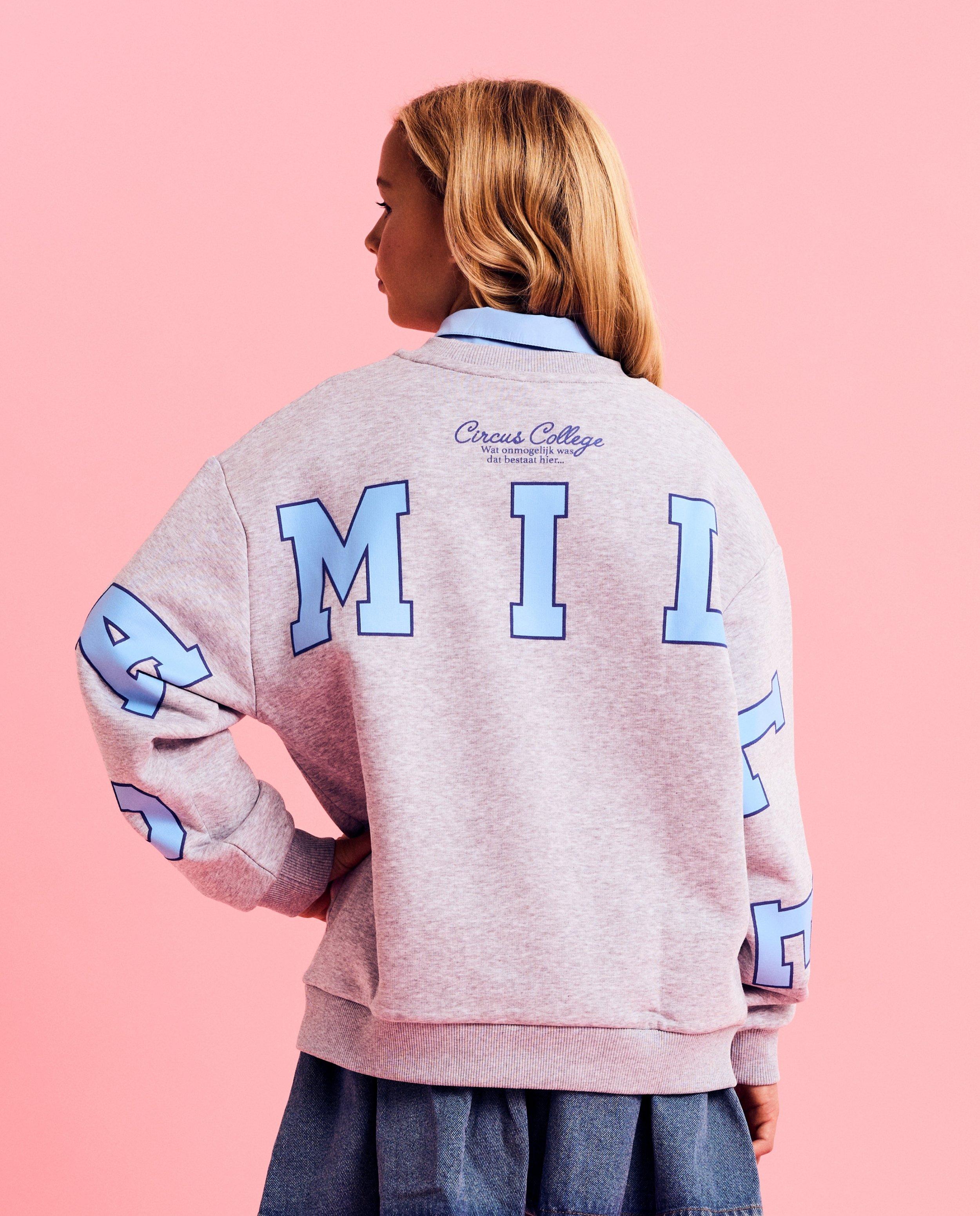 Sweater met opschrift in reliëf, unisex, 116-164