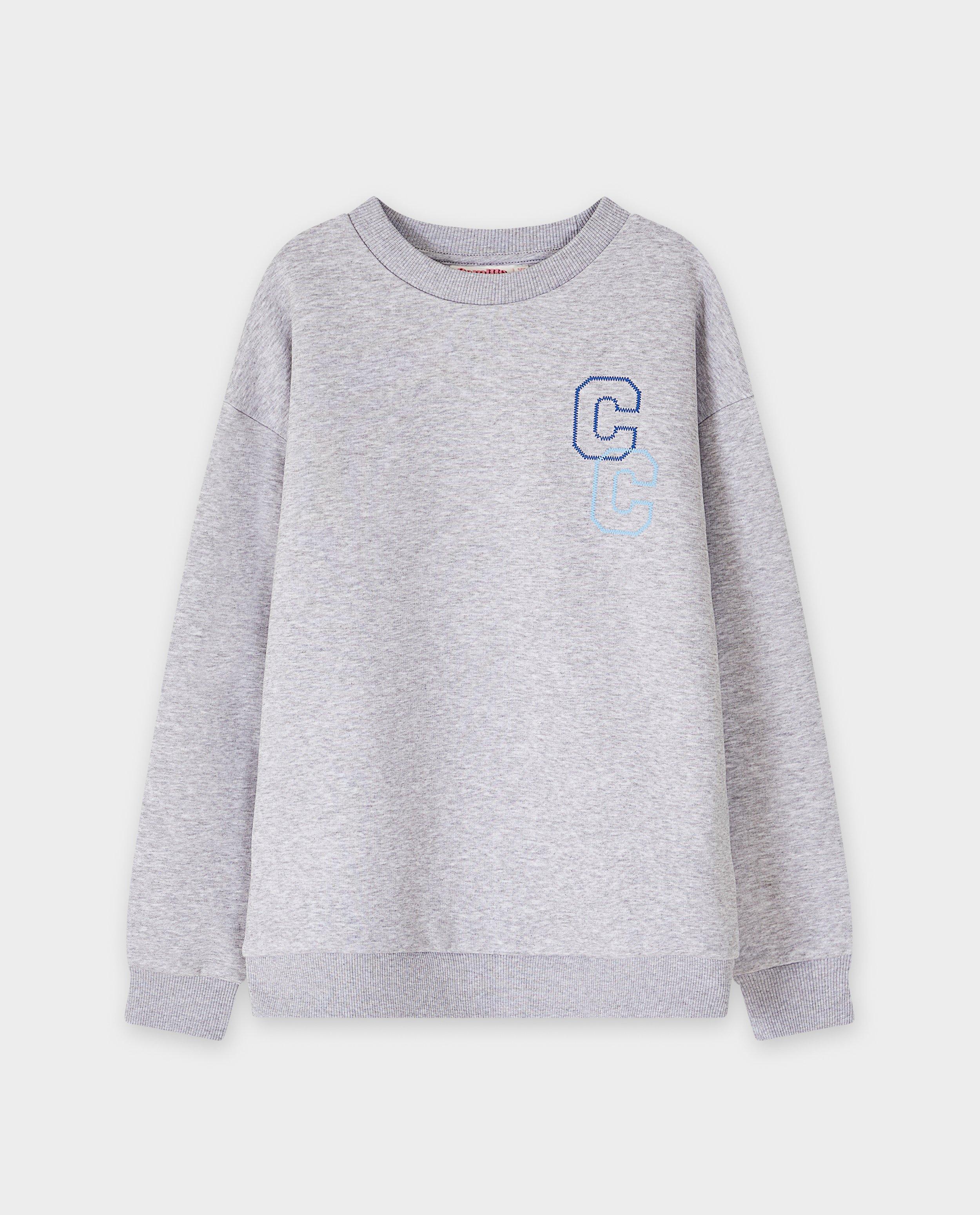 Sweaters - Sweater met opschrift in reliëf, unisex, 116-164