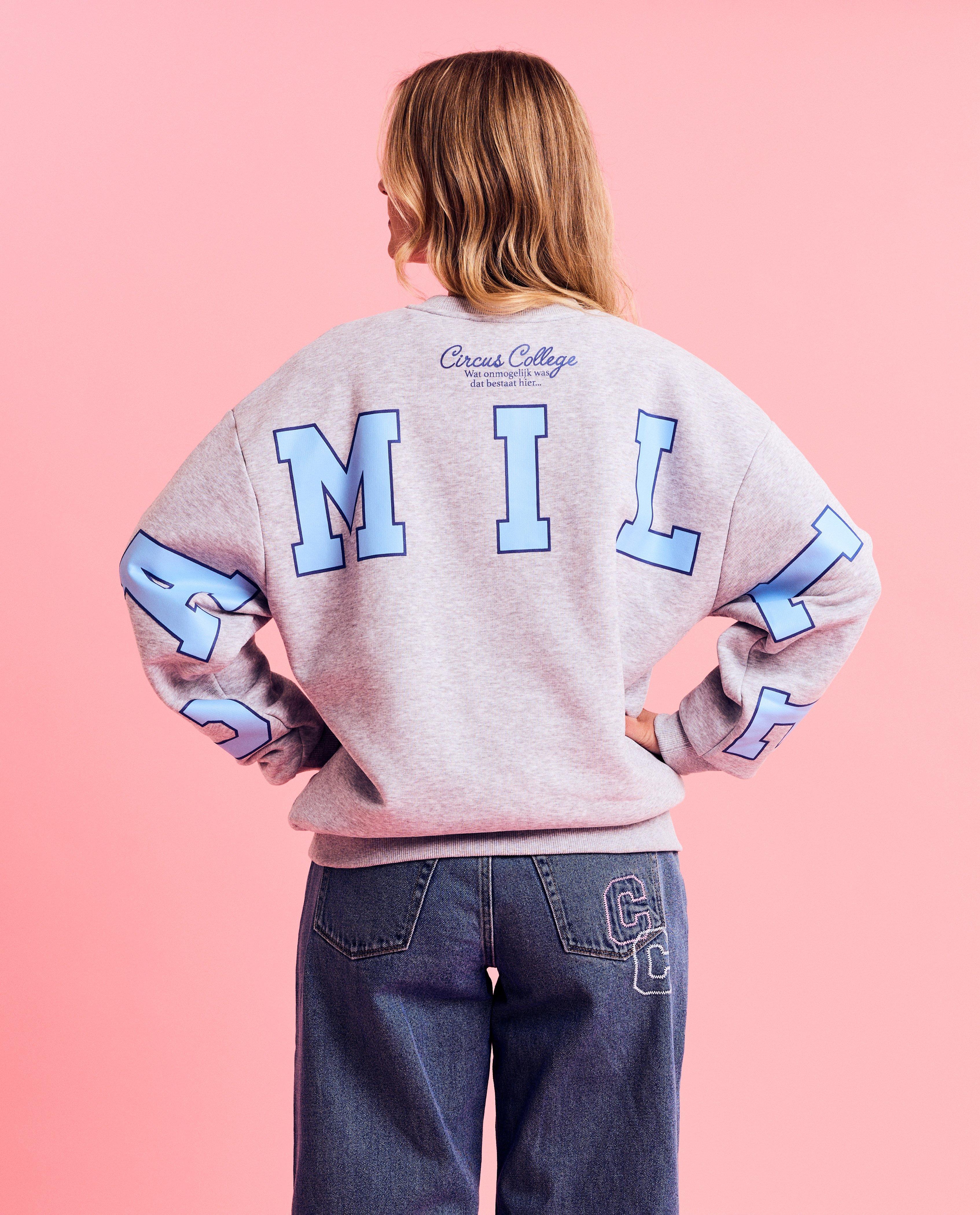 Sweater met opschrift in reliëf, unisex, XS-XL