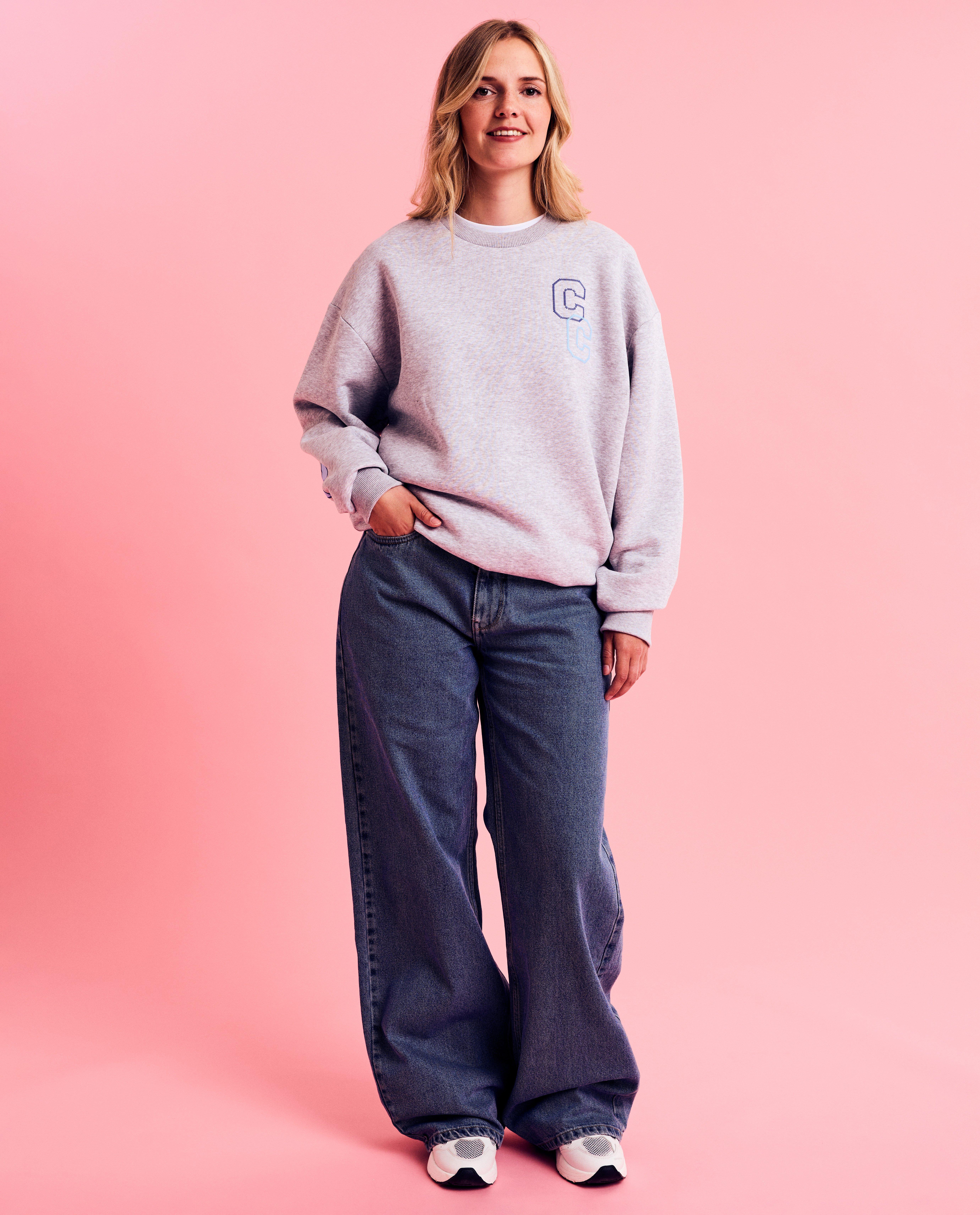 Sweaters - Sweater met opschrift in reliëf, unisex, XS-XL