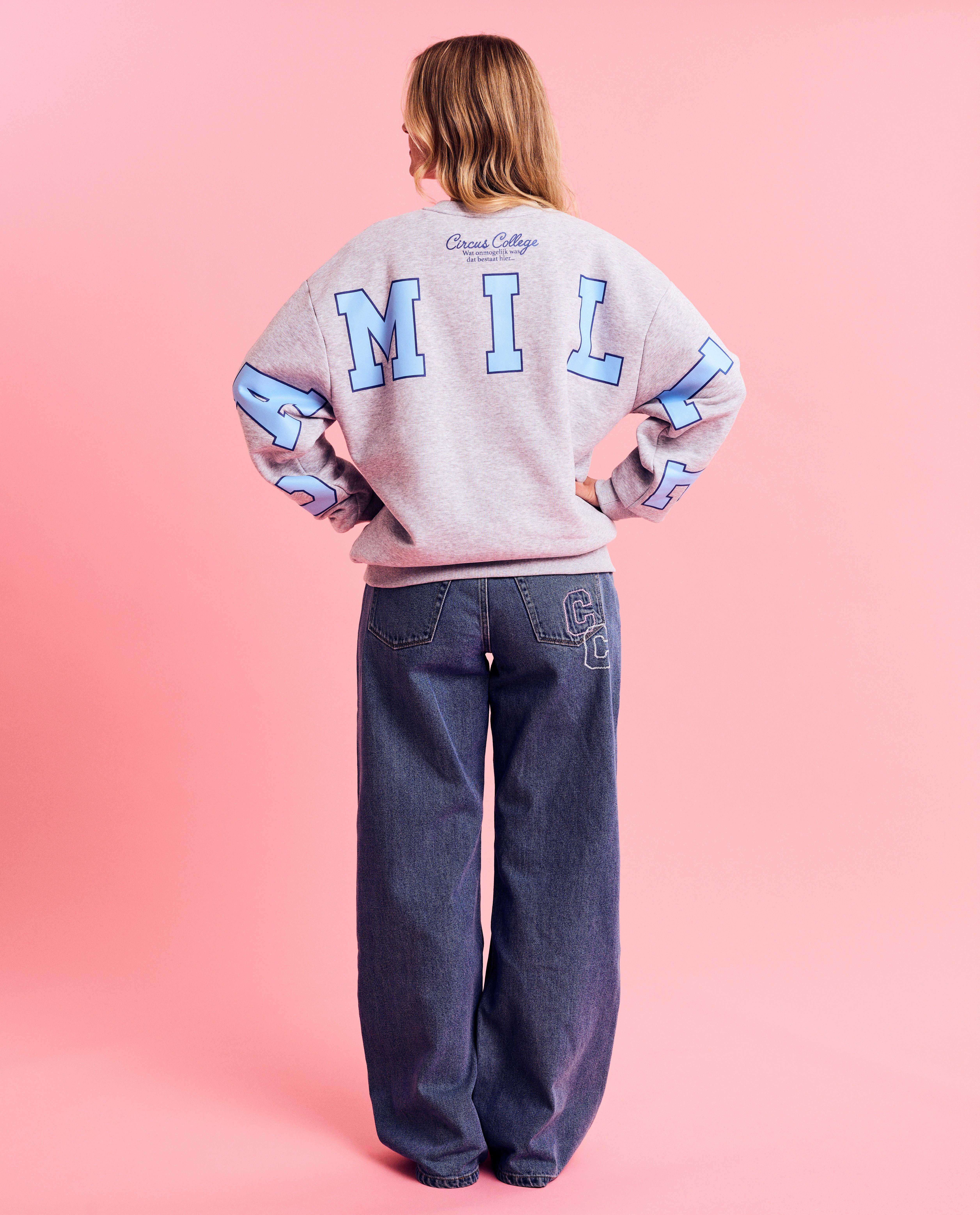 Sweaters - Sweater met opschrift in reliëf, unisex, XS-XL