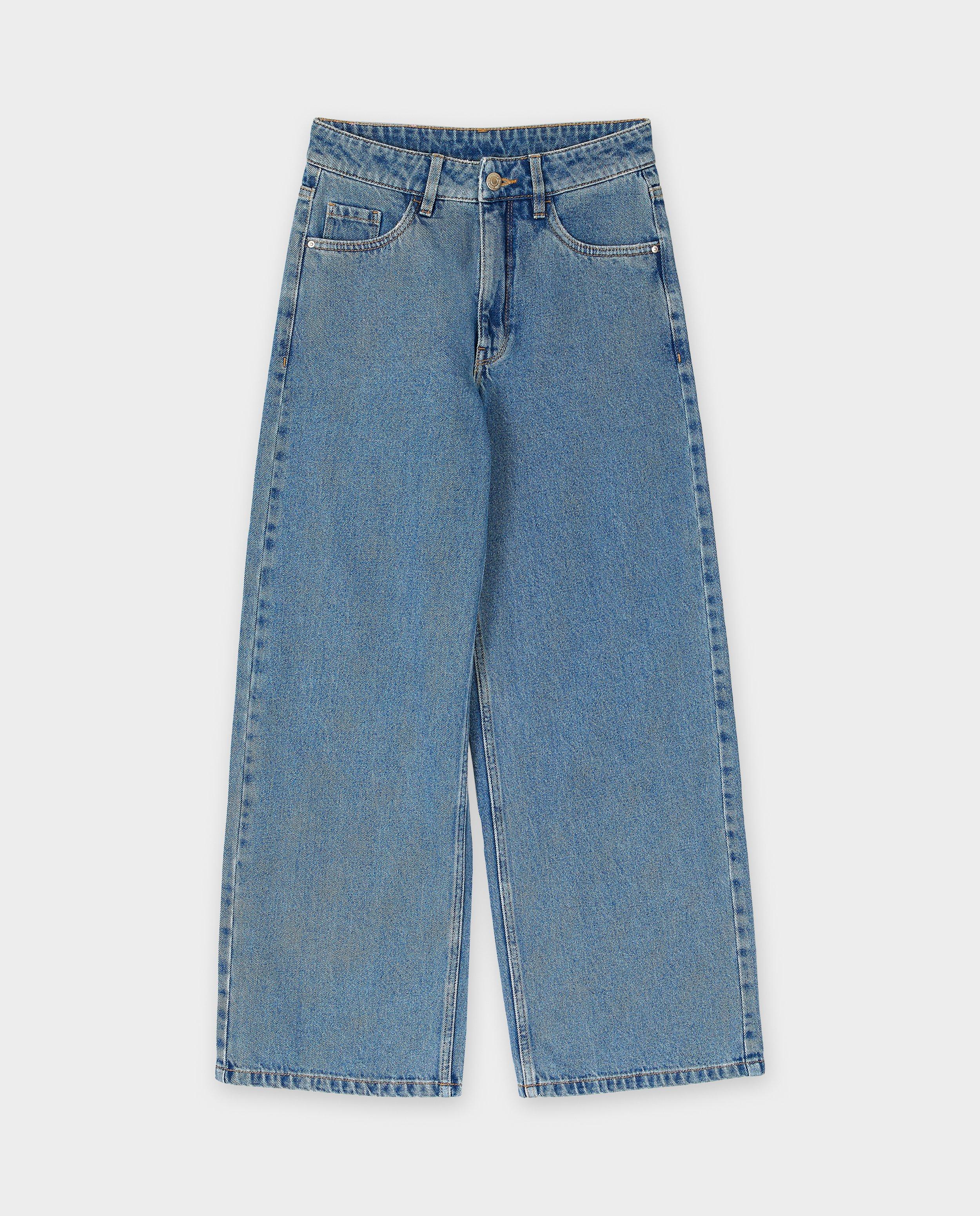 Jeans - Jeans met geborduurd opschrift, wide fit, 116-164