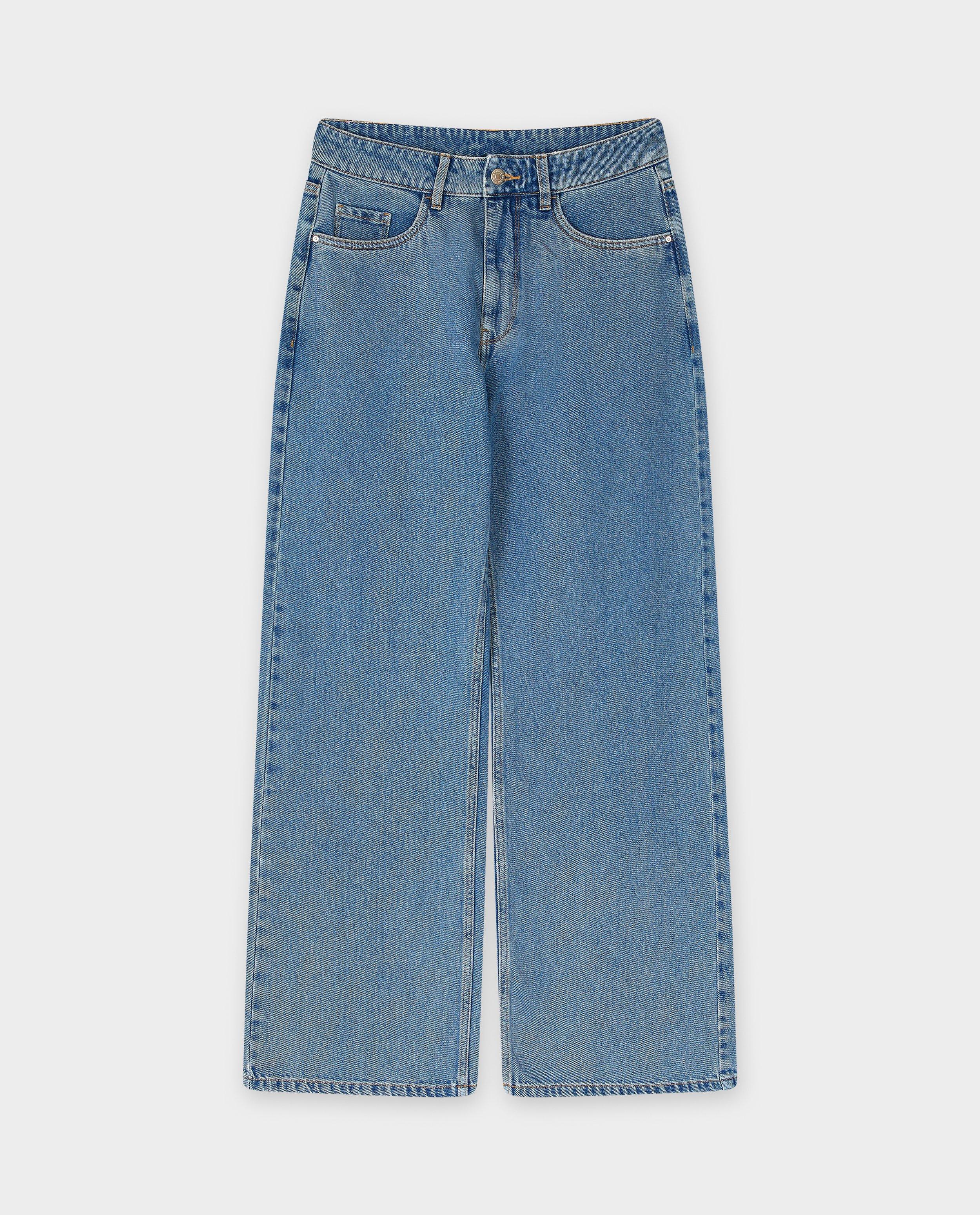 Jeans - Jeans met geborduurd opschrift, wide fit, XS-XL