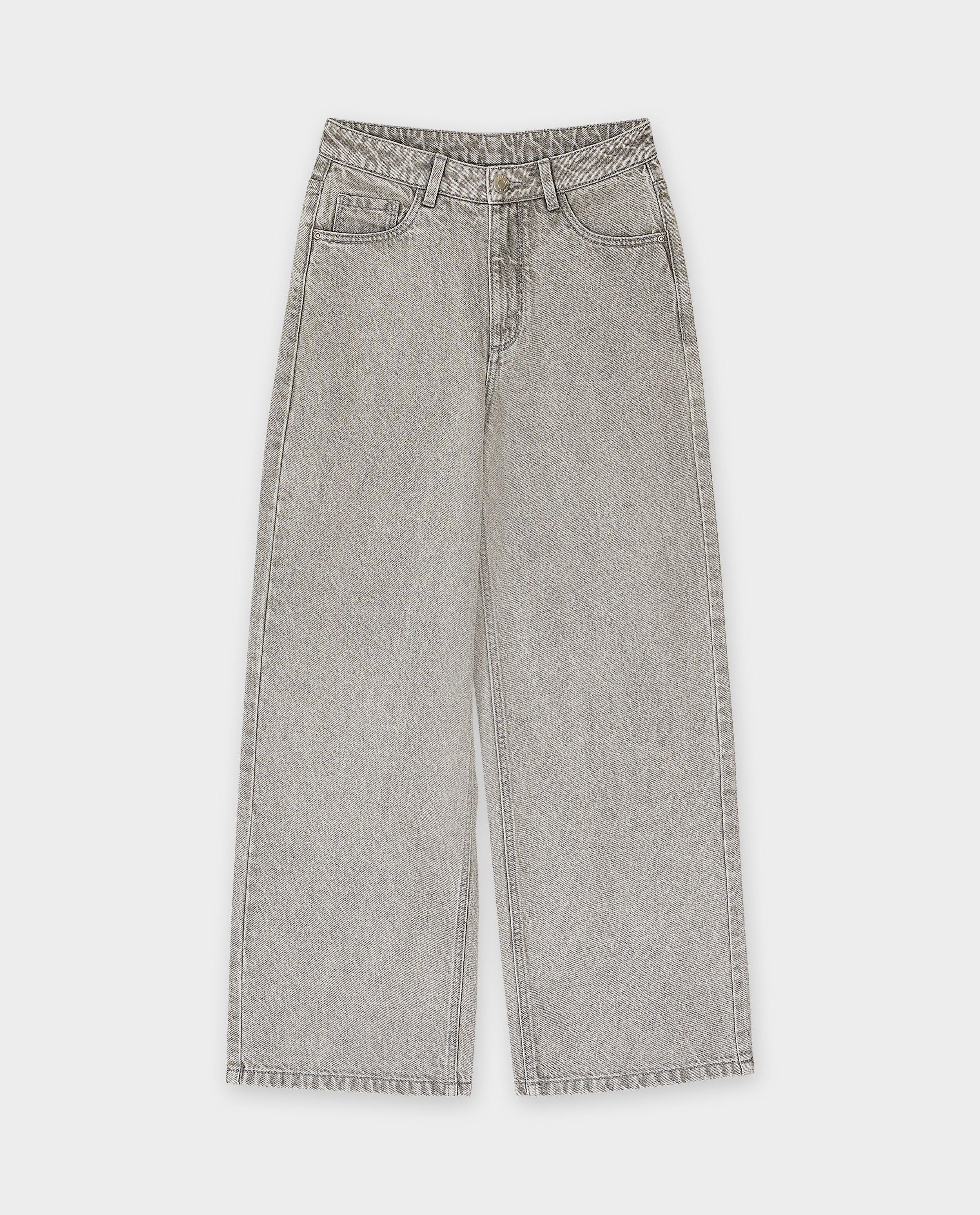 Jeans - Grijze jeans, wide fit