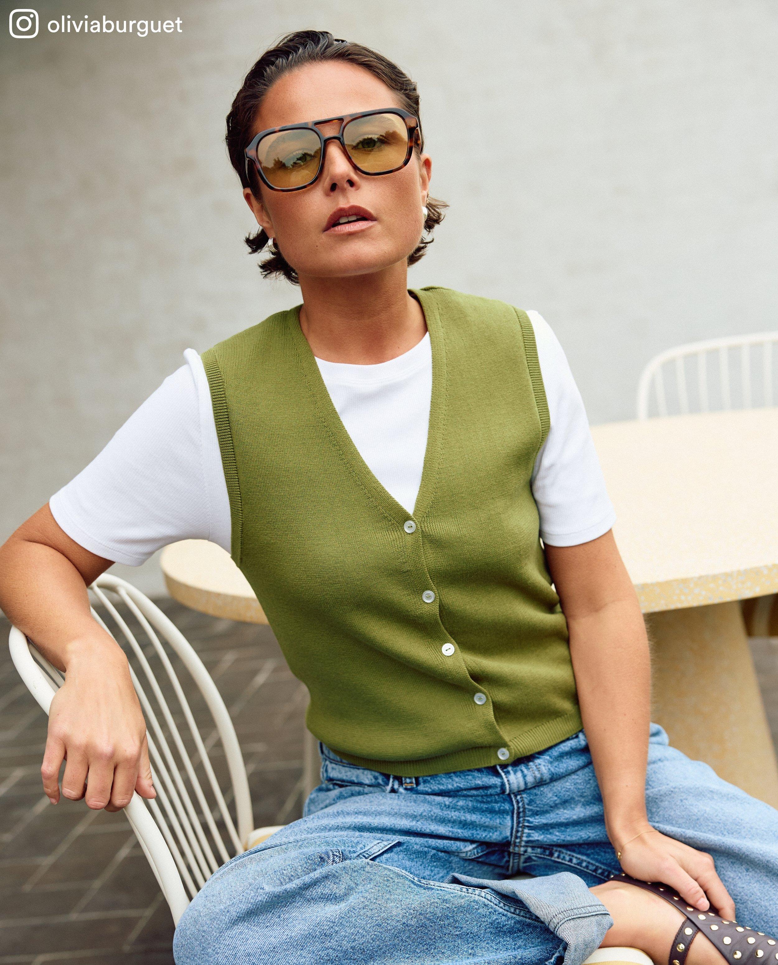 Mouwloze cardigan