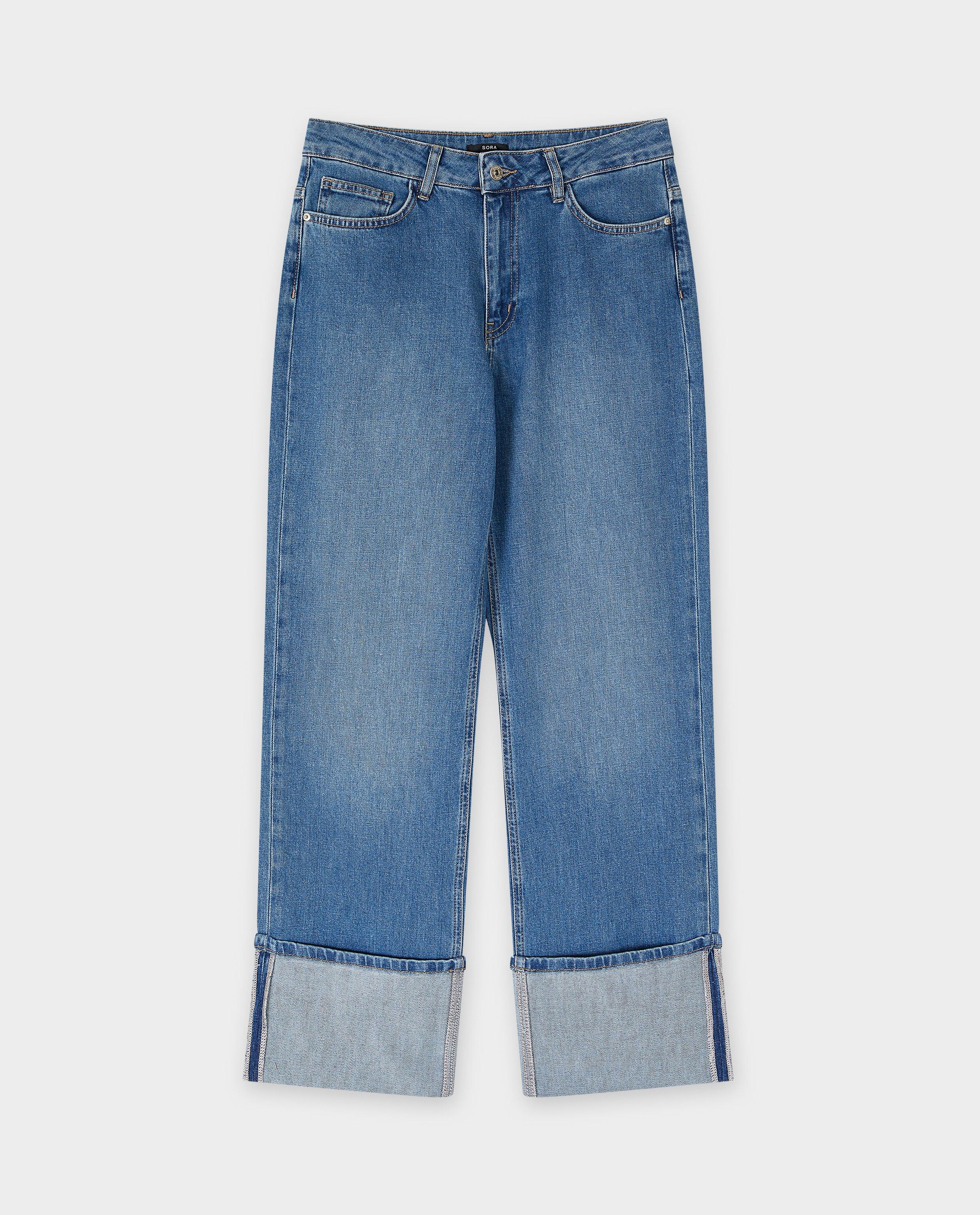 Jeans - Jeans met omslag, straight fit