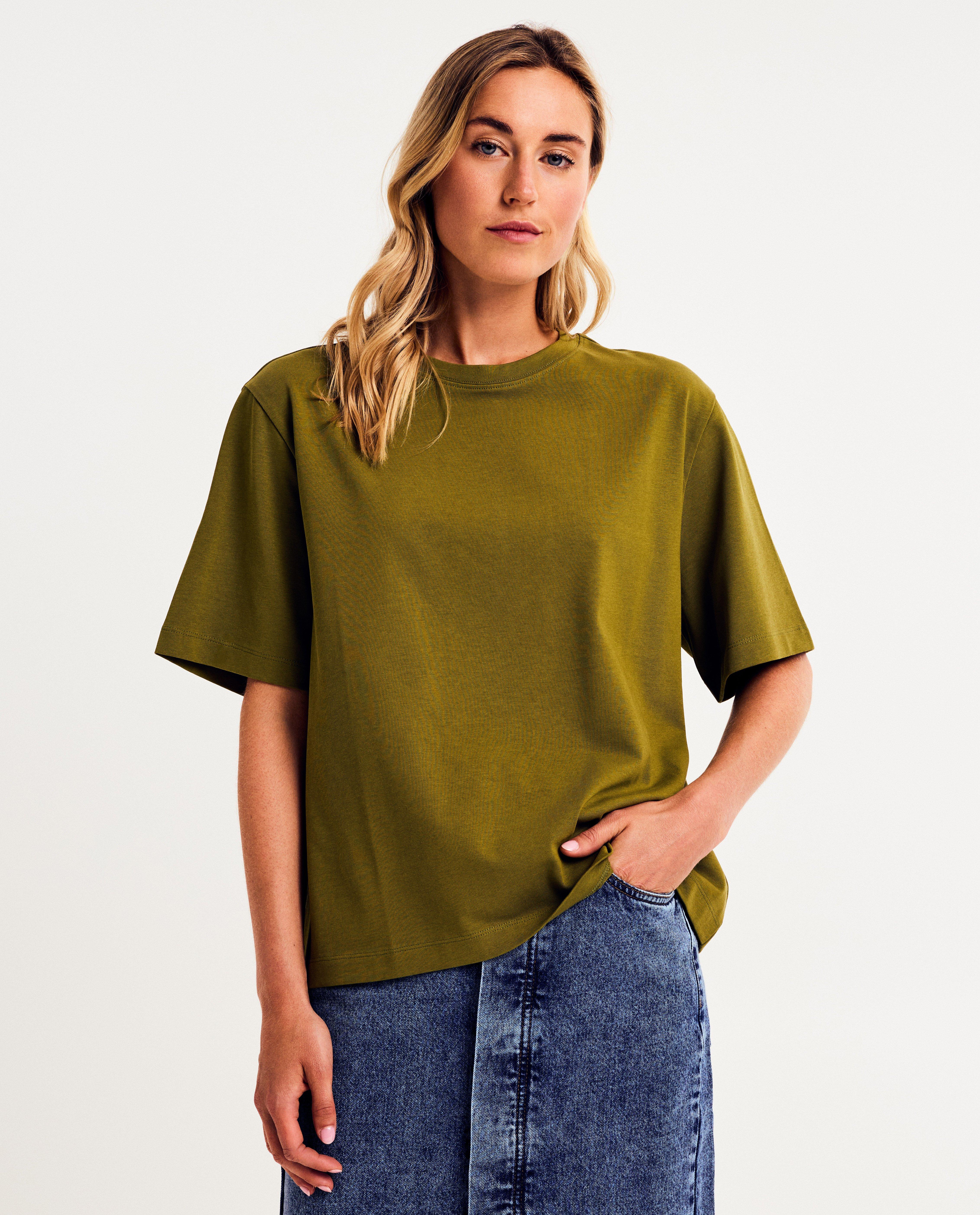 Groen T-shirt, oversized fit
