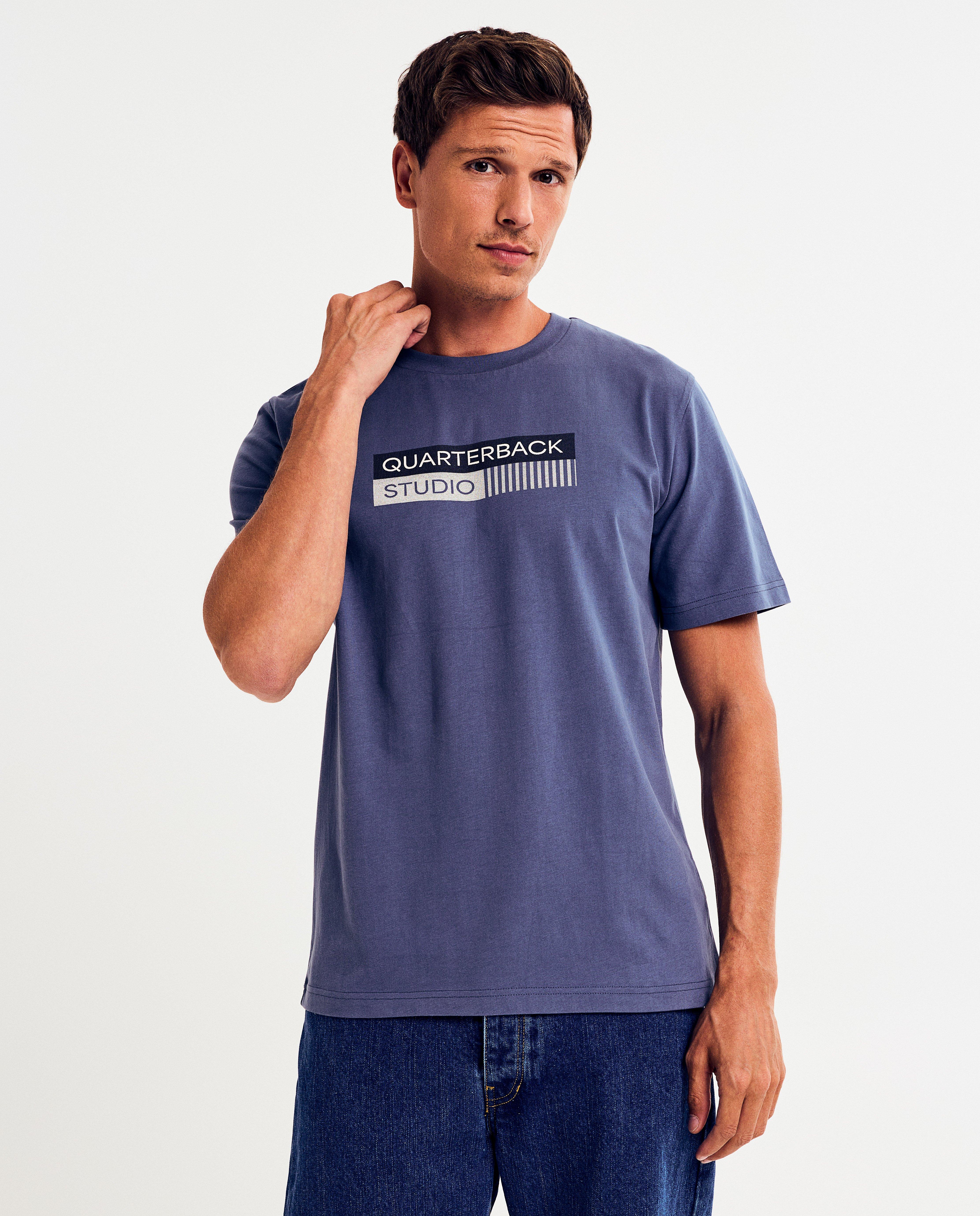 T-shirt met opschrift - null - Quarterback