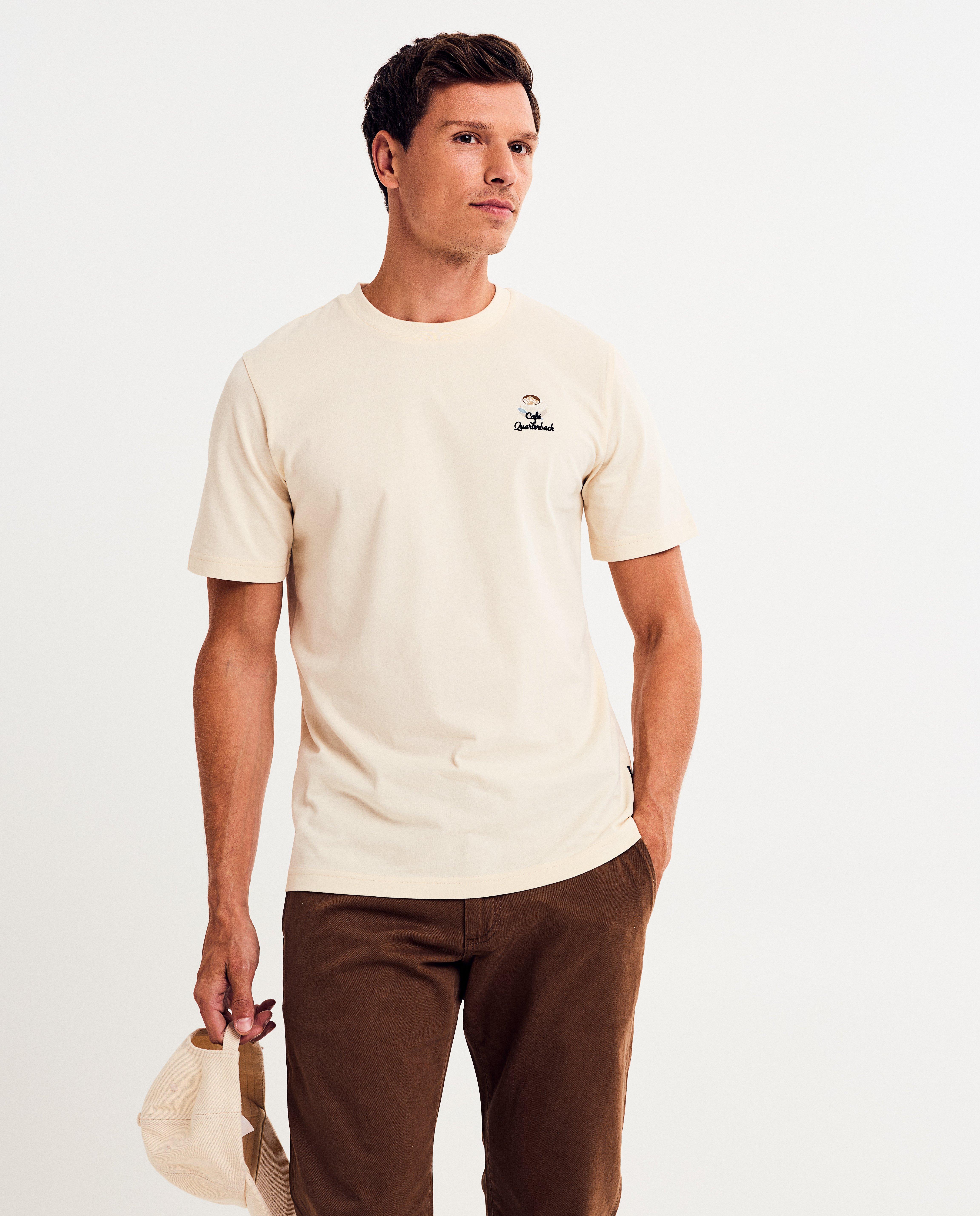 T-shirt met kleine print - null - Quarterback