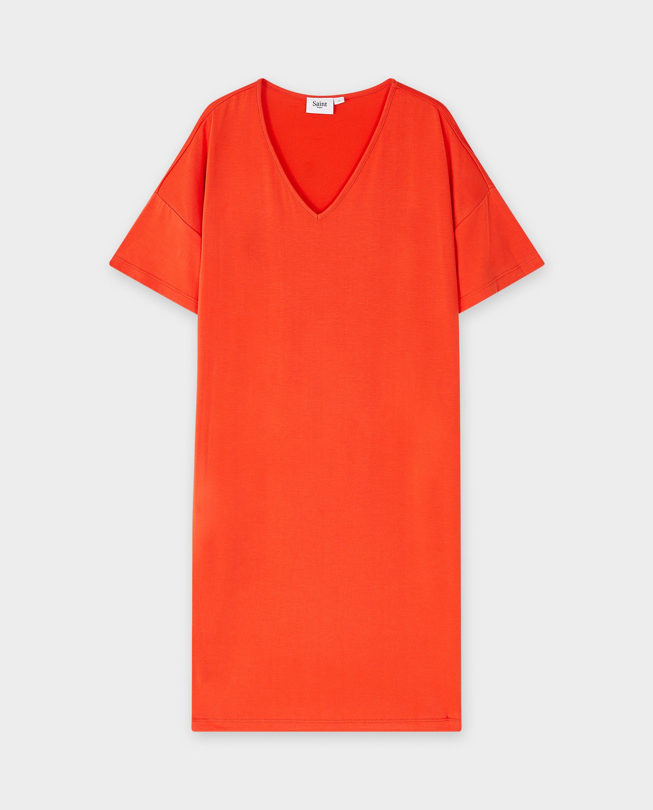 Kleedjes - Rode T-shirtjurk