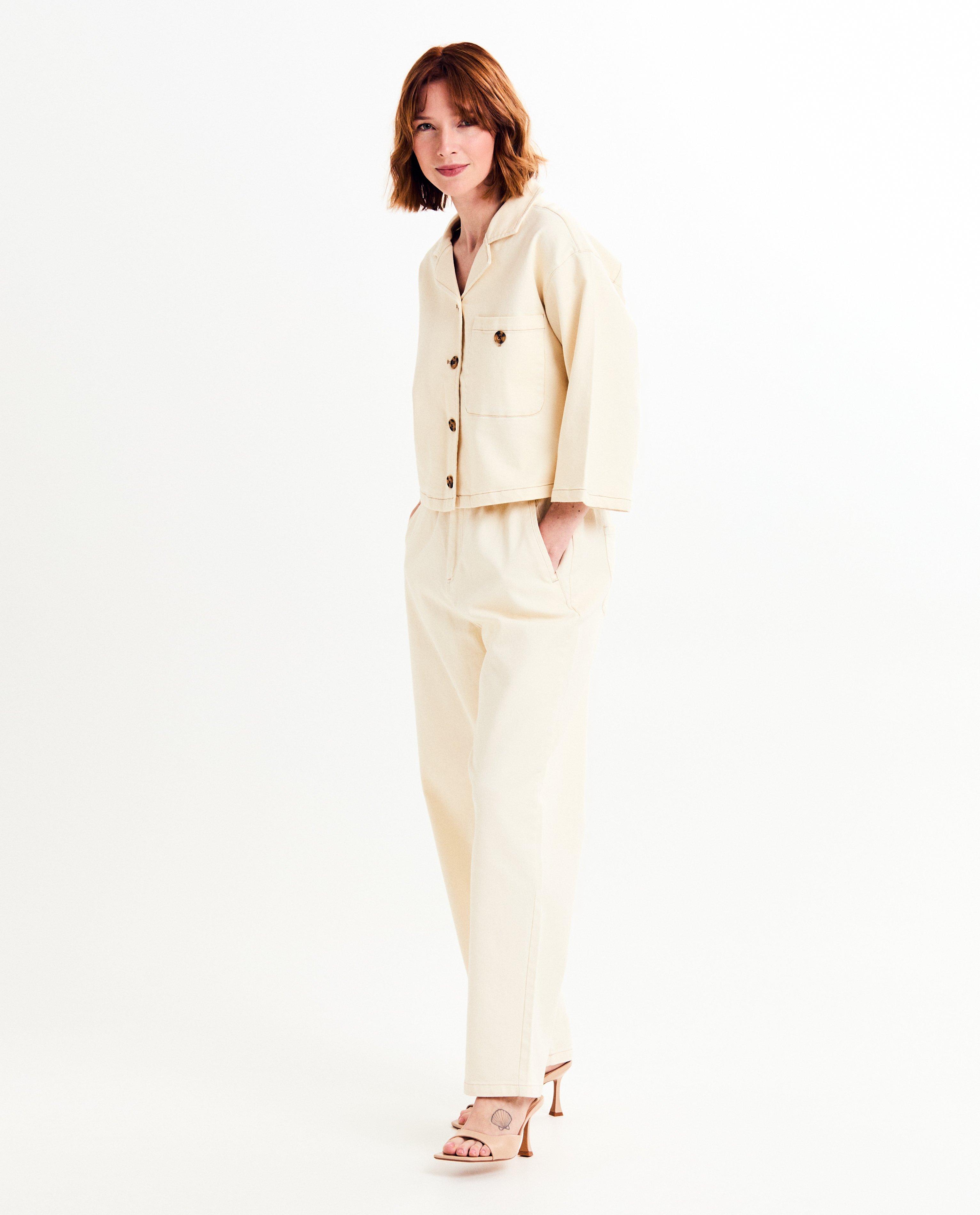 Broeken - Offwhite broek