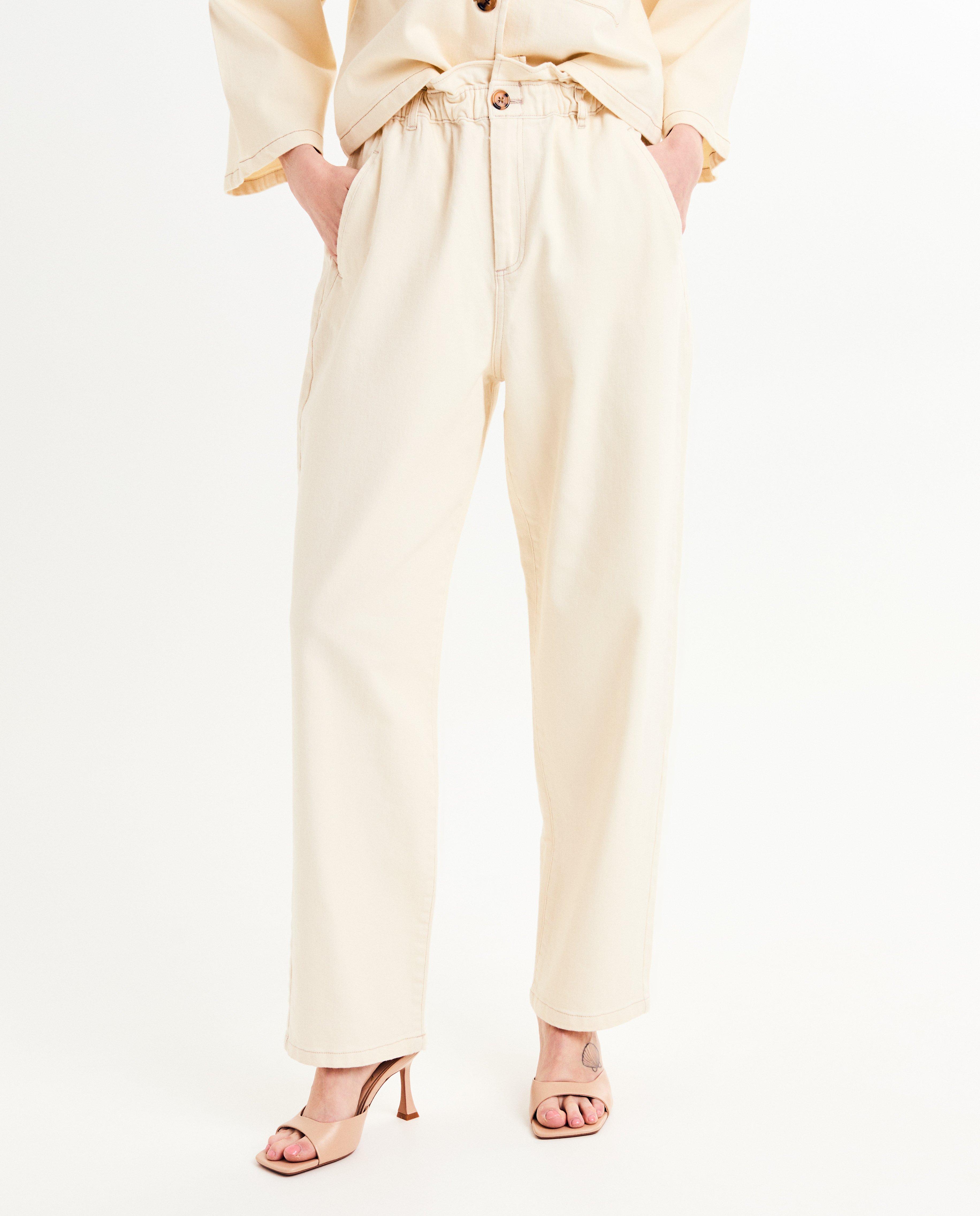Broeken - Offwhite broek