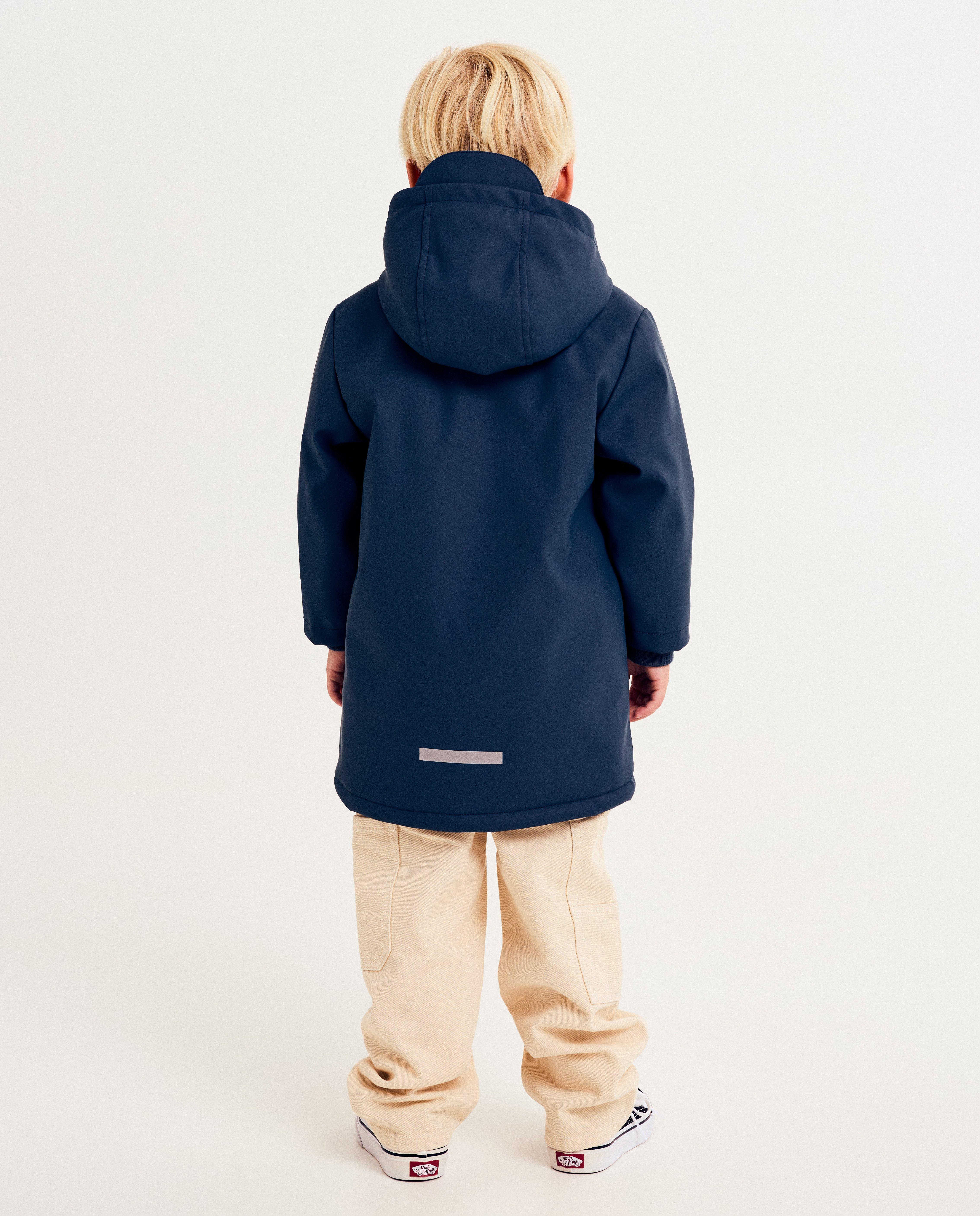 Trenchcoats - Donkerblauwe jas met teddy voering, 92-128