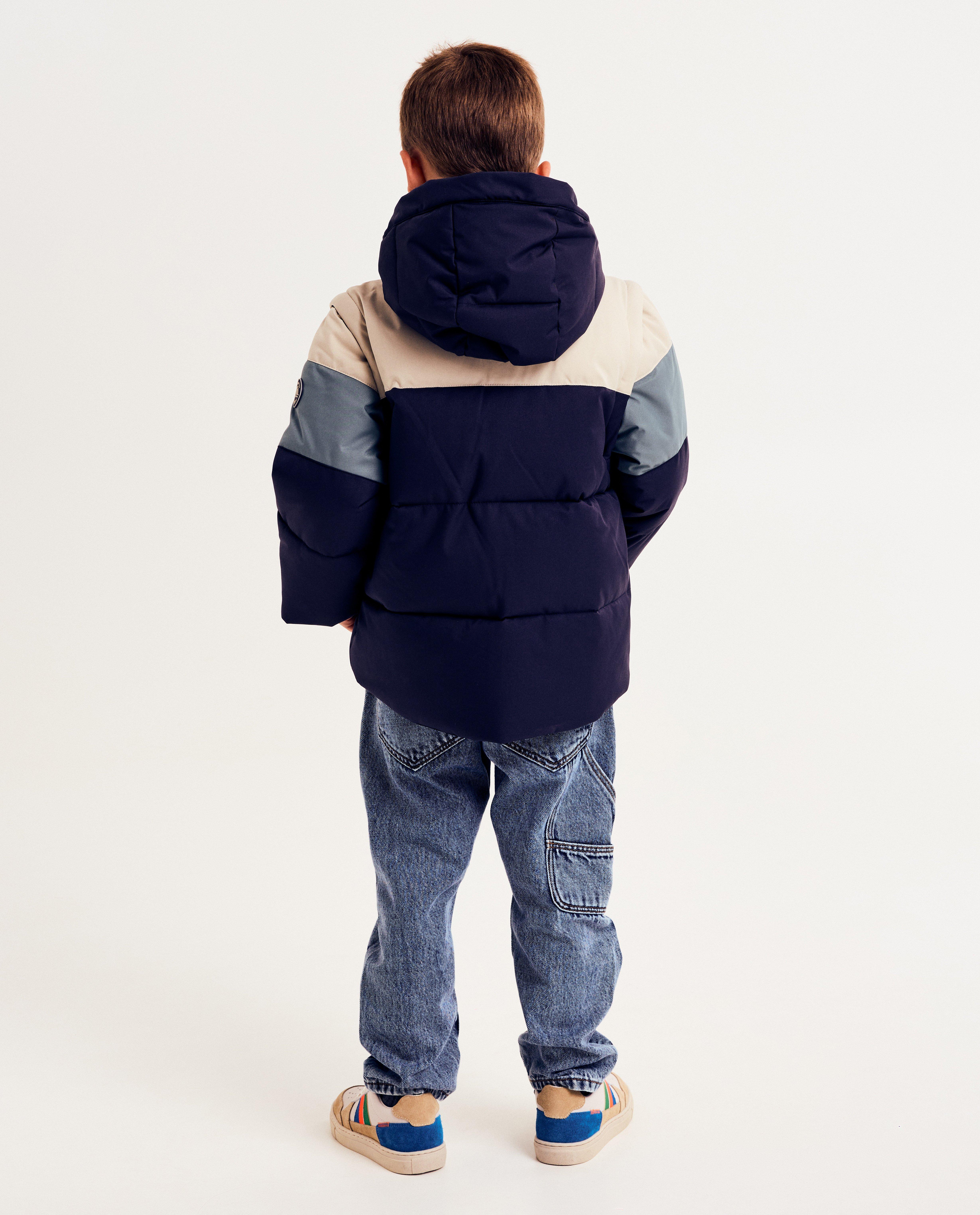 Donsjassen - Jas met color block van gerecycleerd polyester