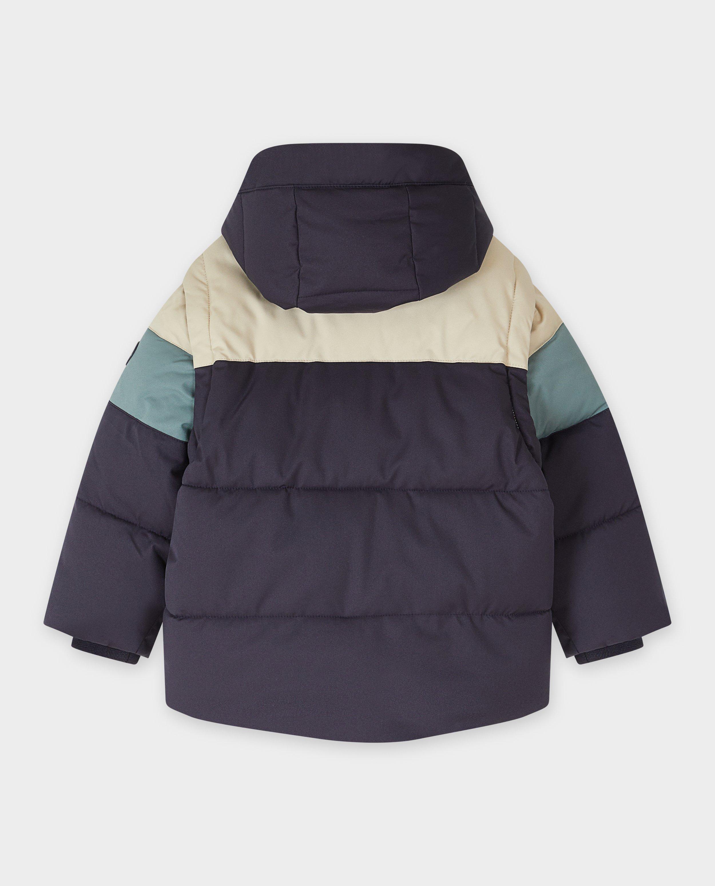Donsjassen - Jas met color block van gerecycleerd polyester