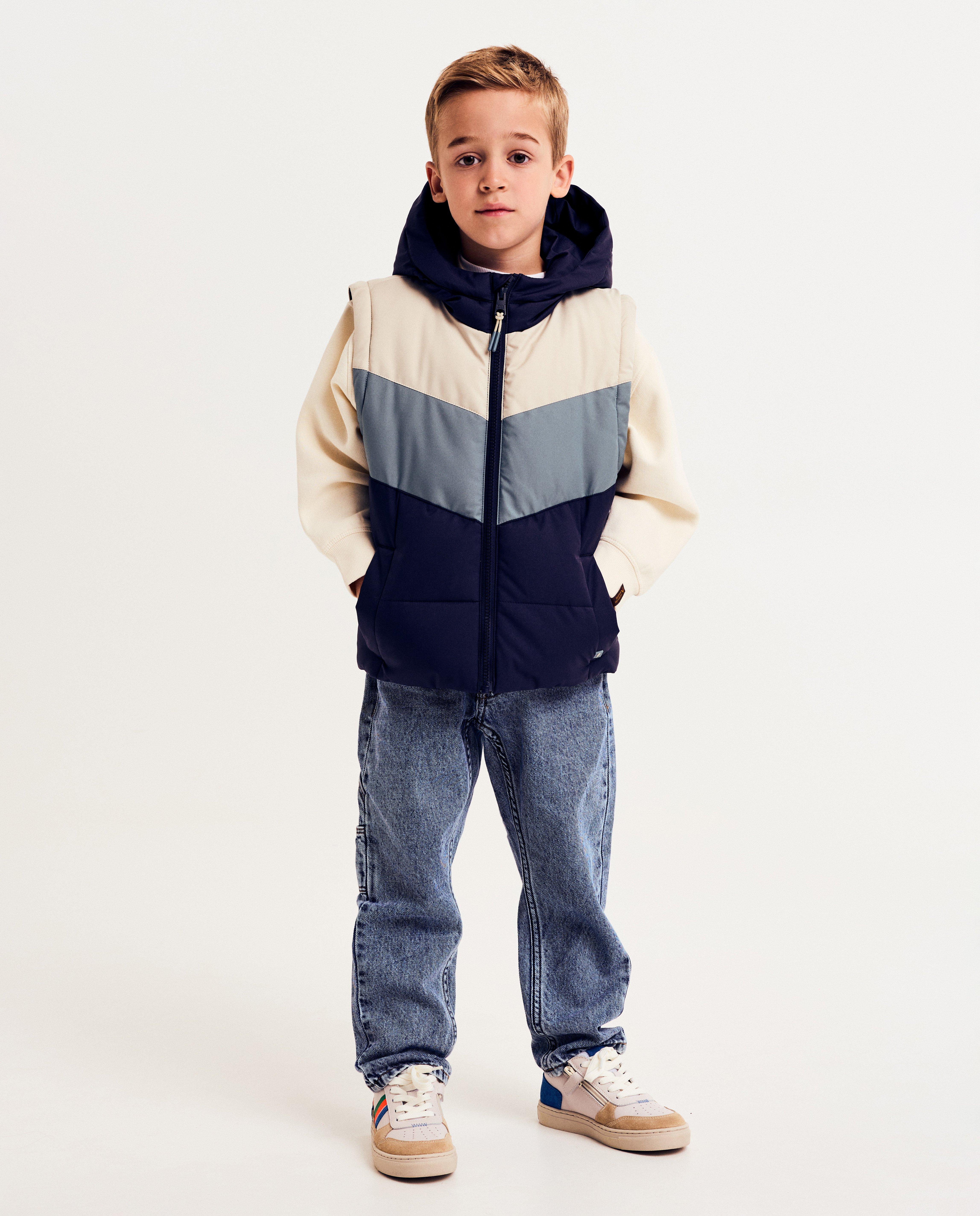 Donsjassen - Jas met color block van gerecycleerd polyester