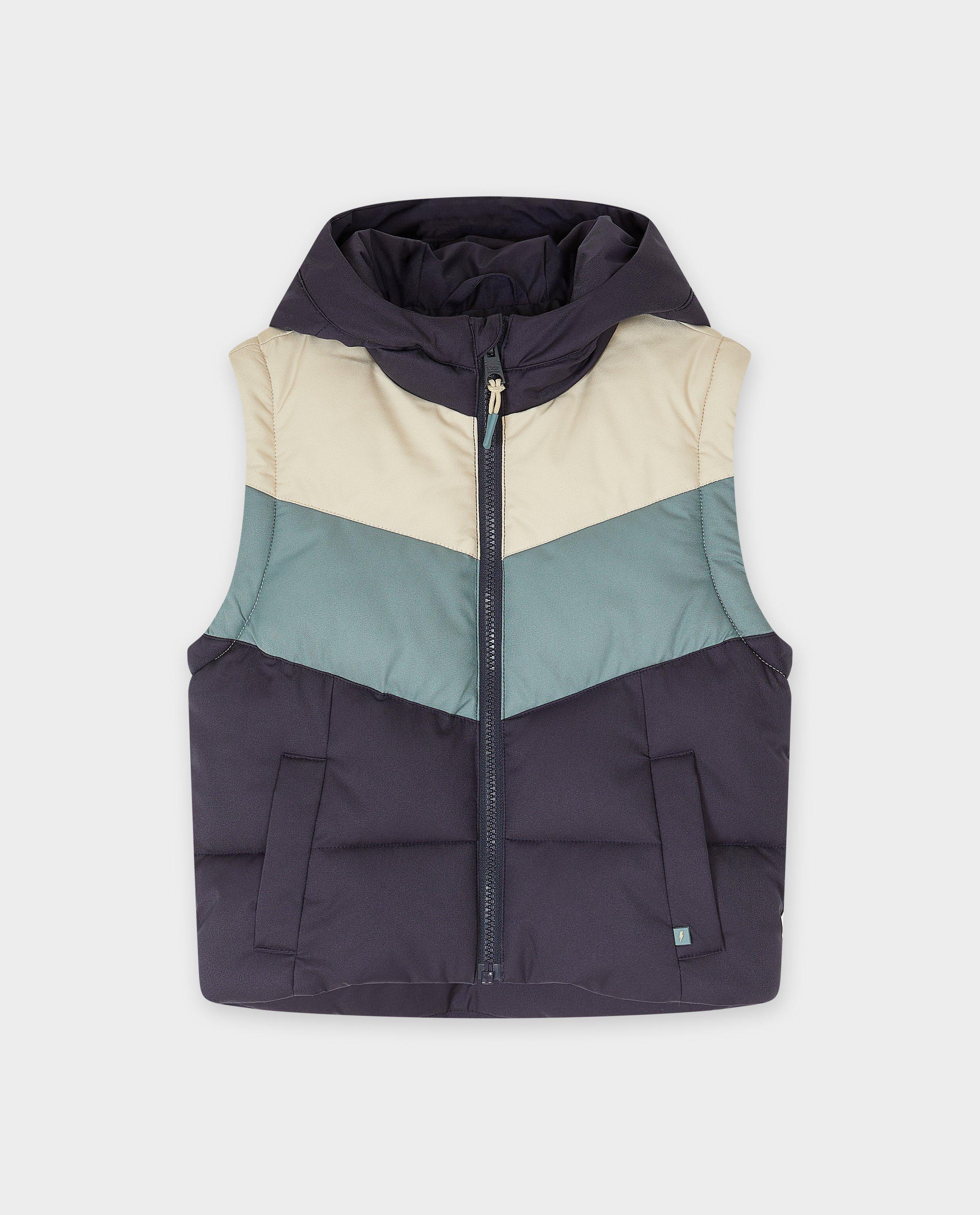 Donsjassen - Jas met color block van gerecycleerd polyester