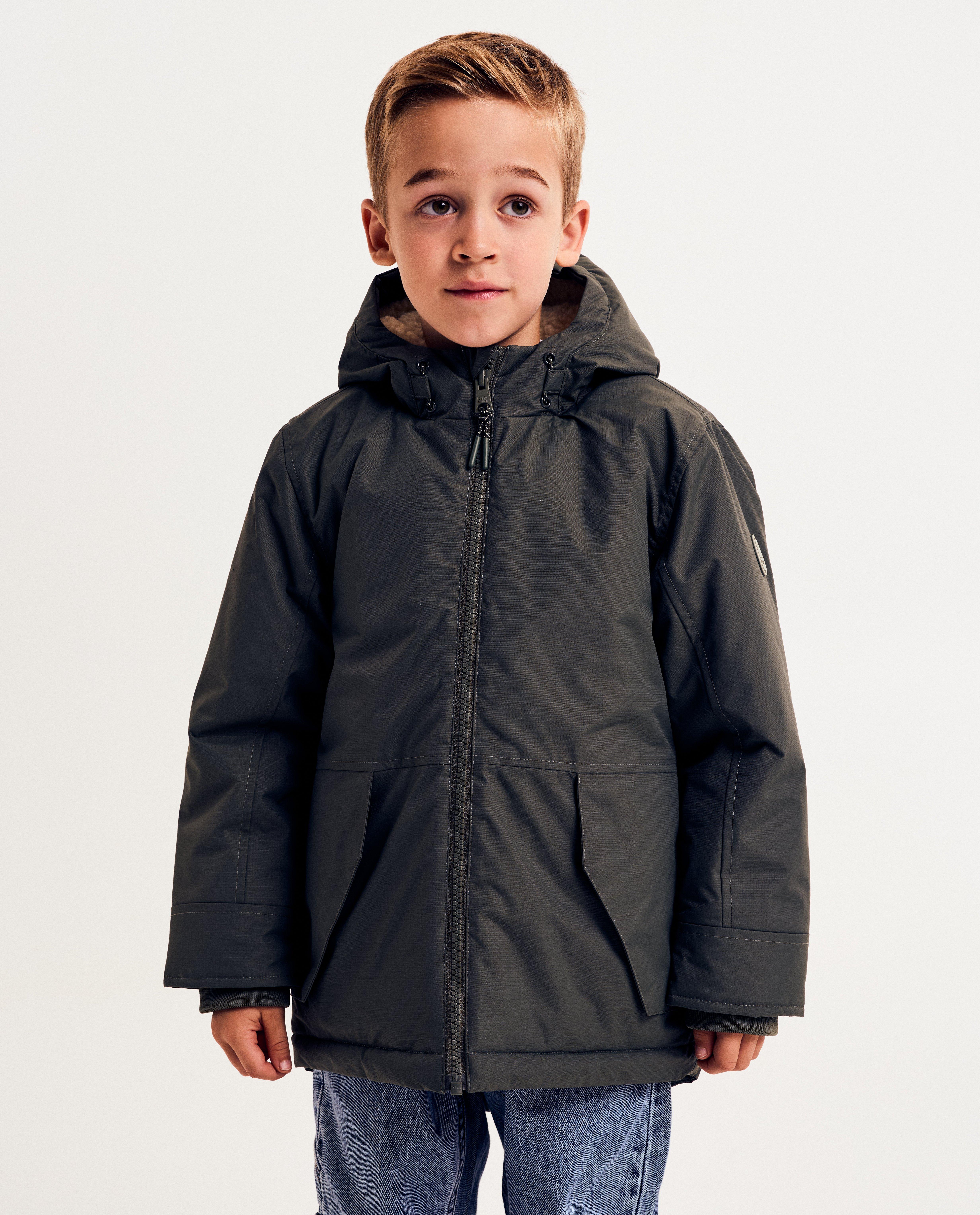 Jas van gerecycleerd polyamide met teddy voering