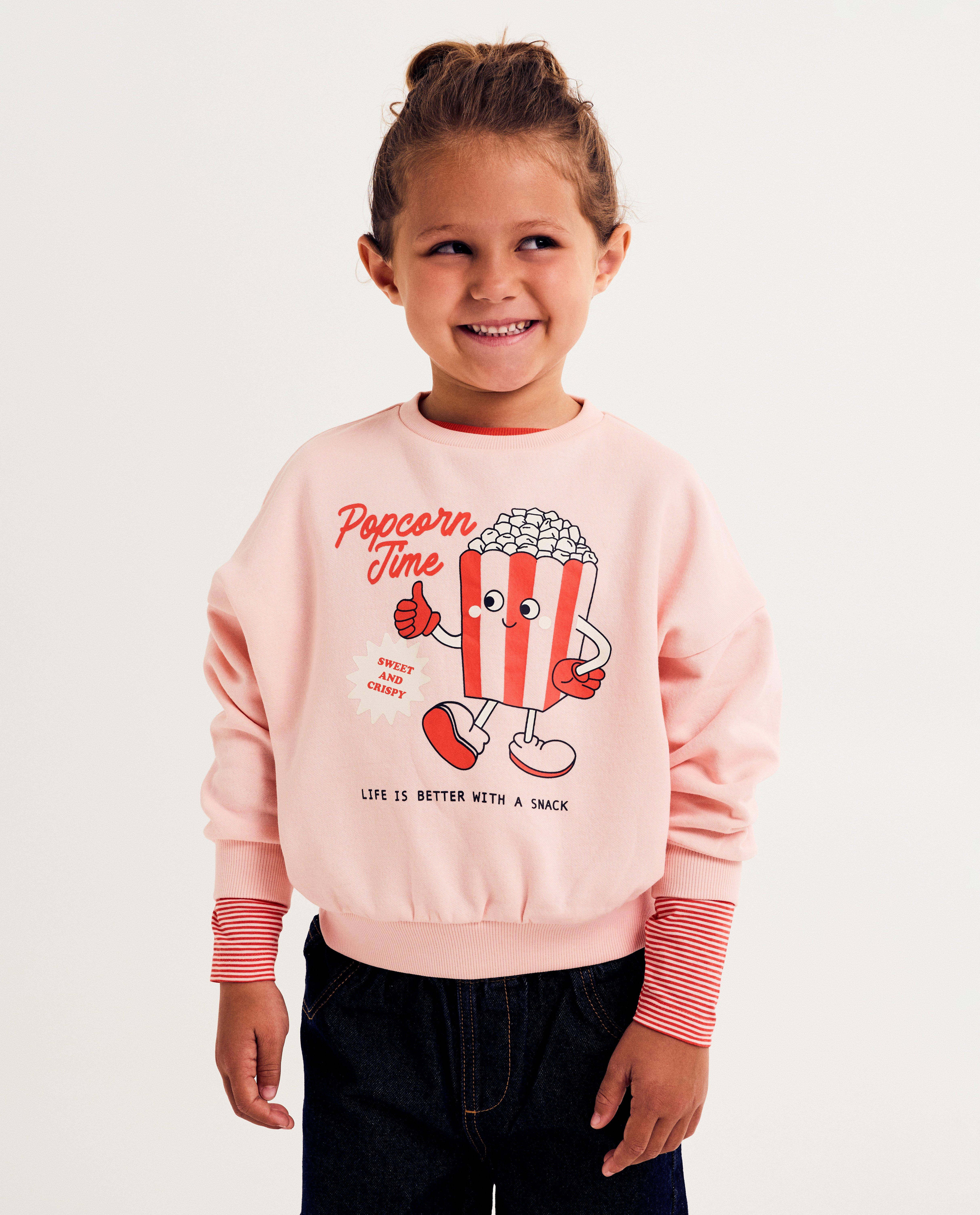 Sweater met print snoepje, loose fit - null - Besties