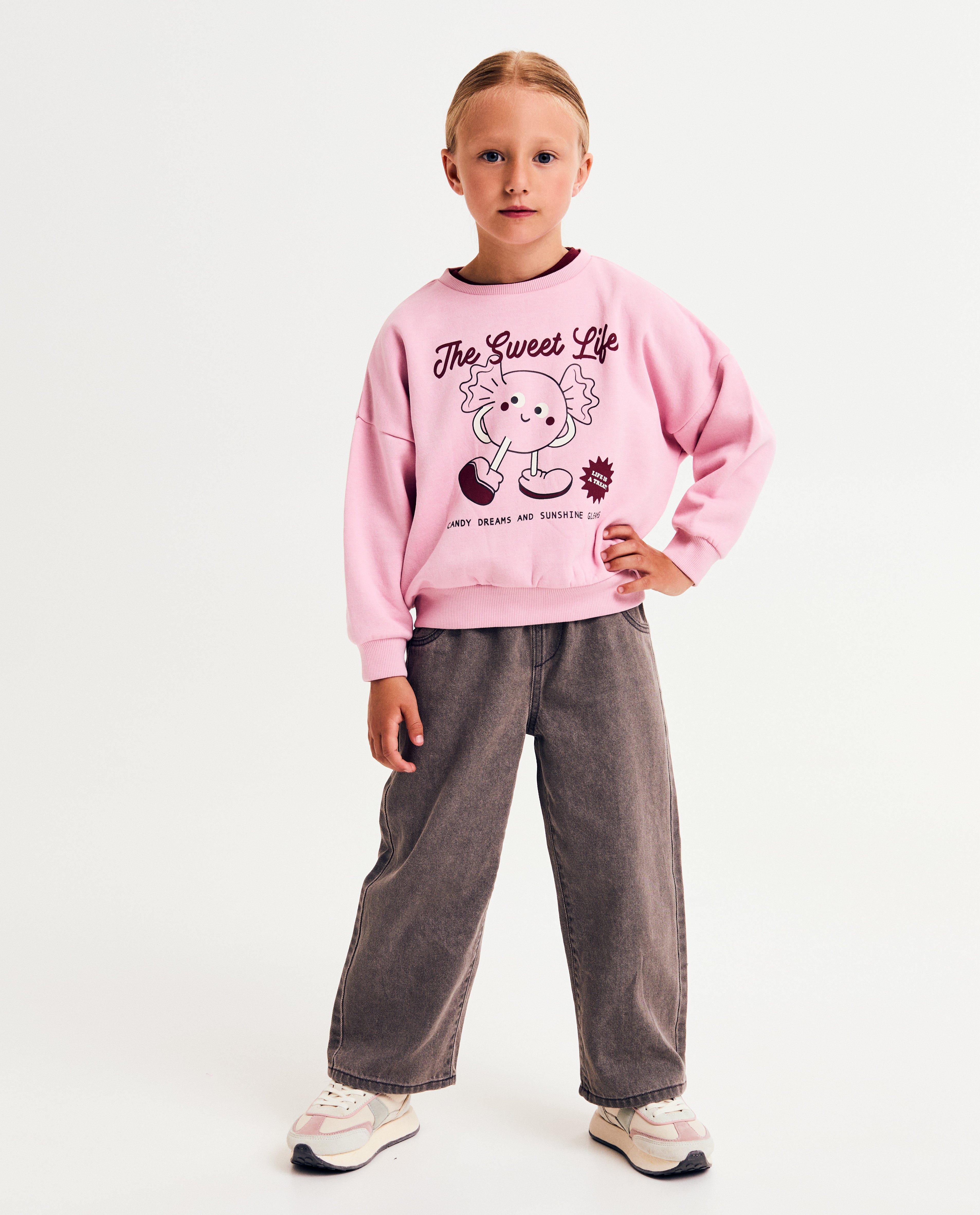 Sweaters - Sweater met print snoepje, loose fit