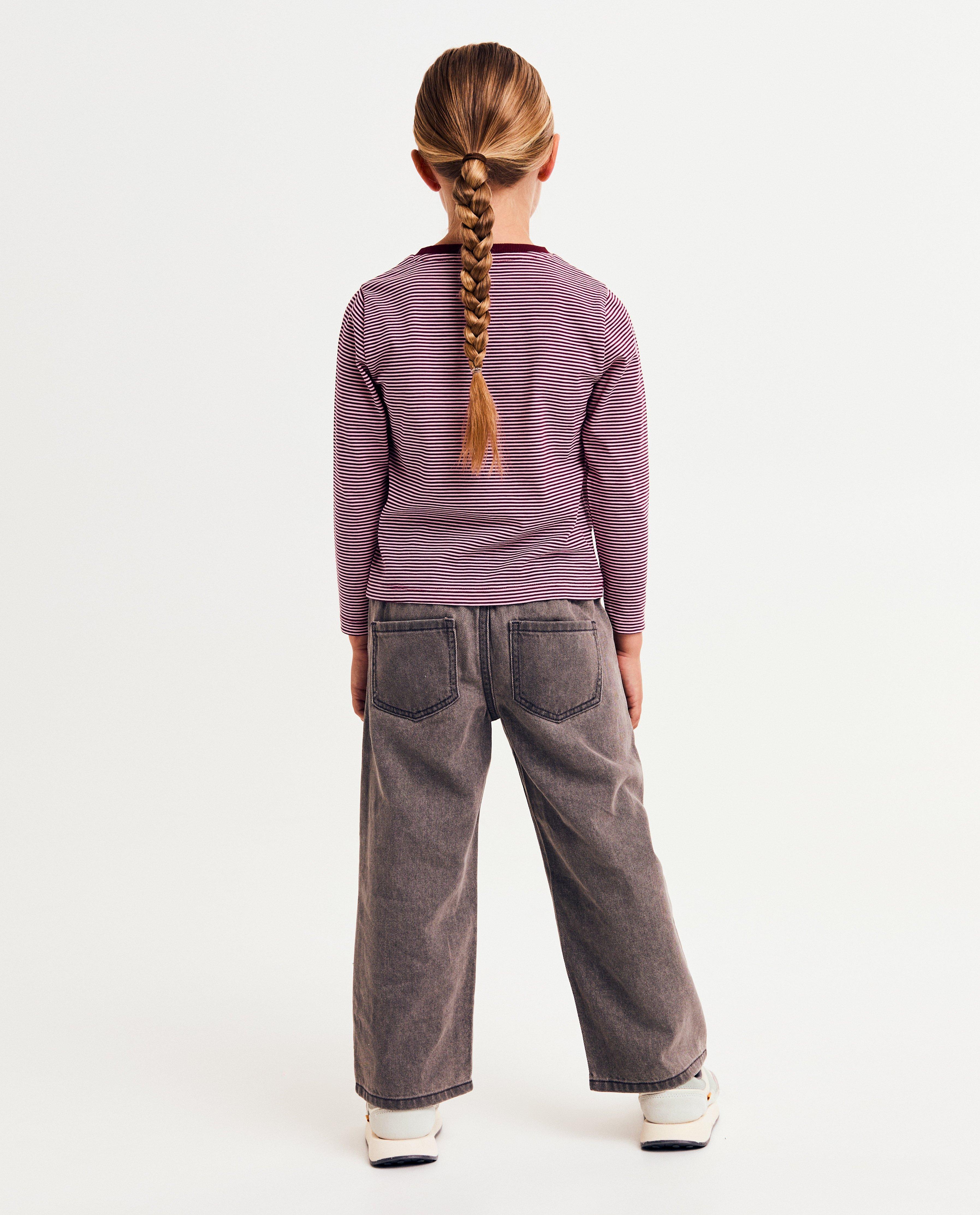 Broeken - Grijze jeans, straight fit