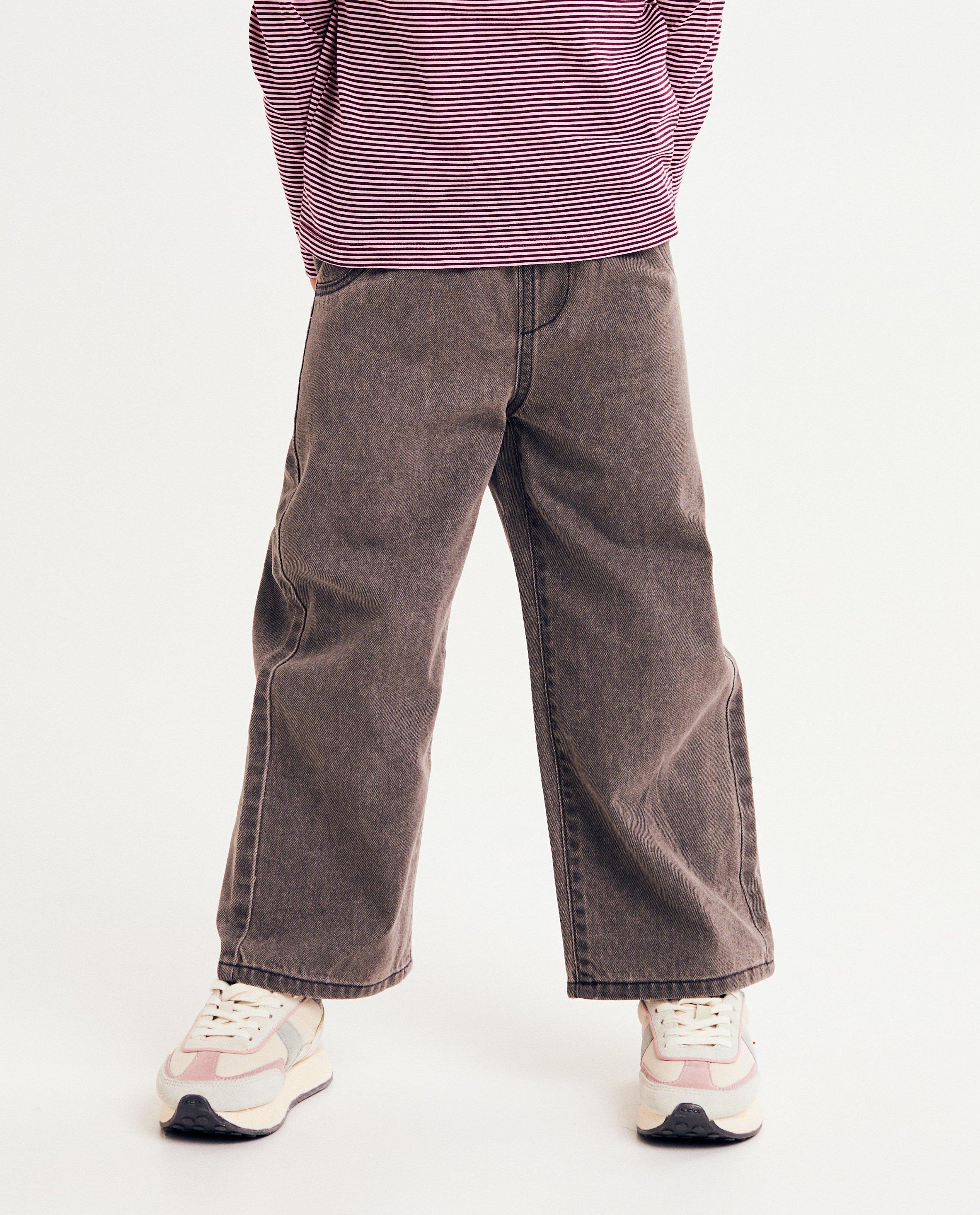 Broeken - Grijze jeans, straight fit