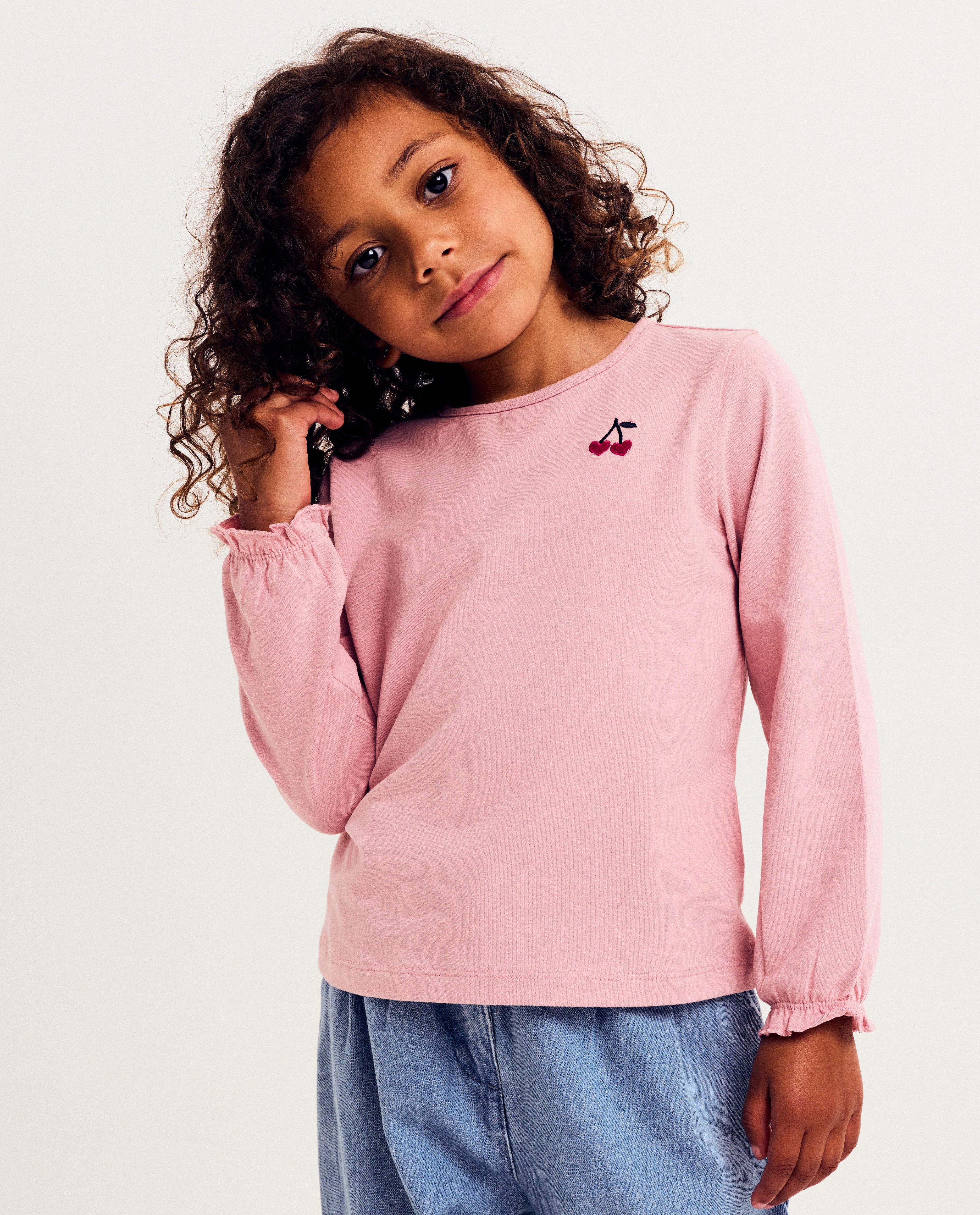 Longsleeve met geborduurde kersen - null - Milla Star