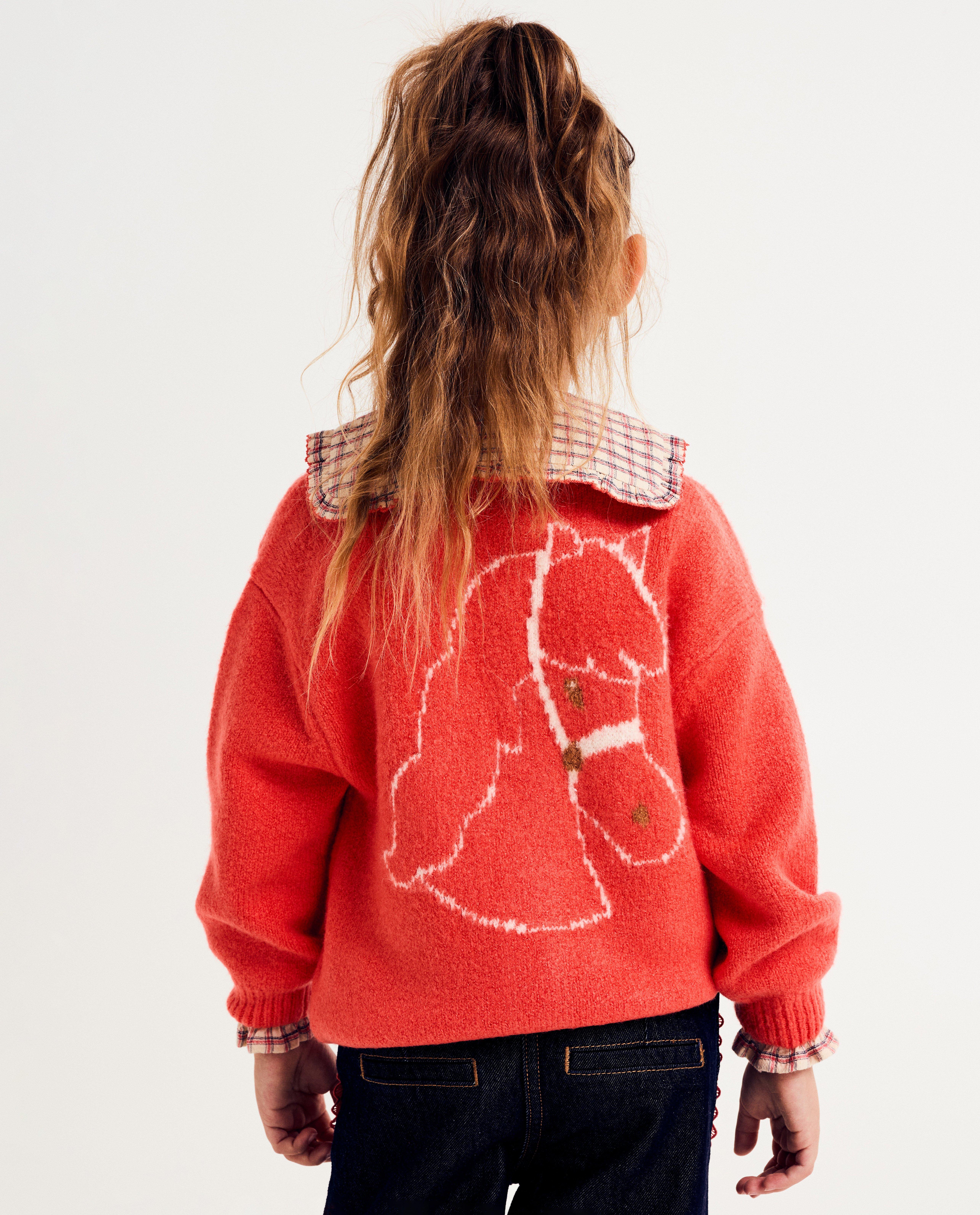 Cardigan met backprint, oversized fit