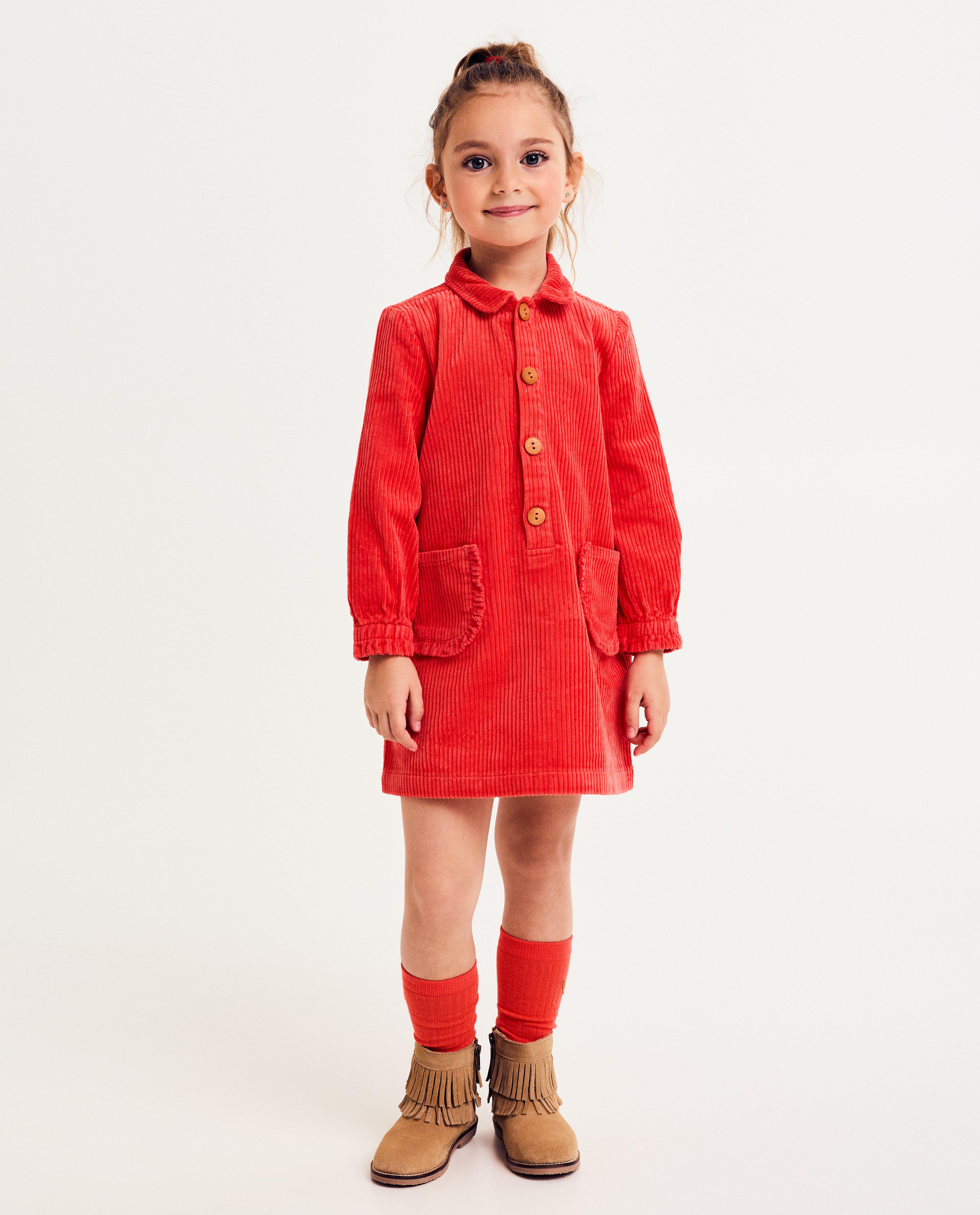 Robe en velours côtelé