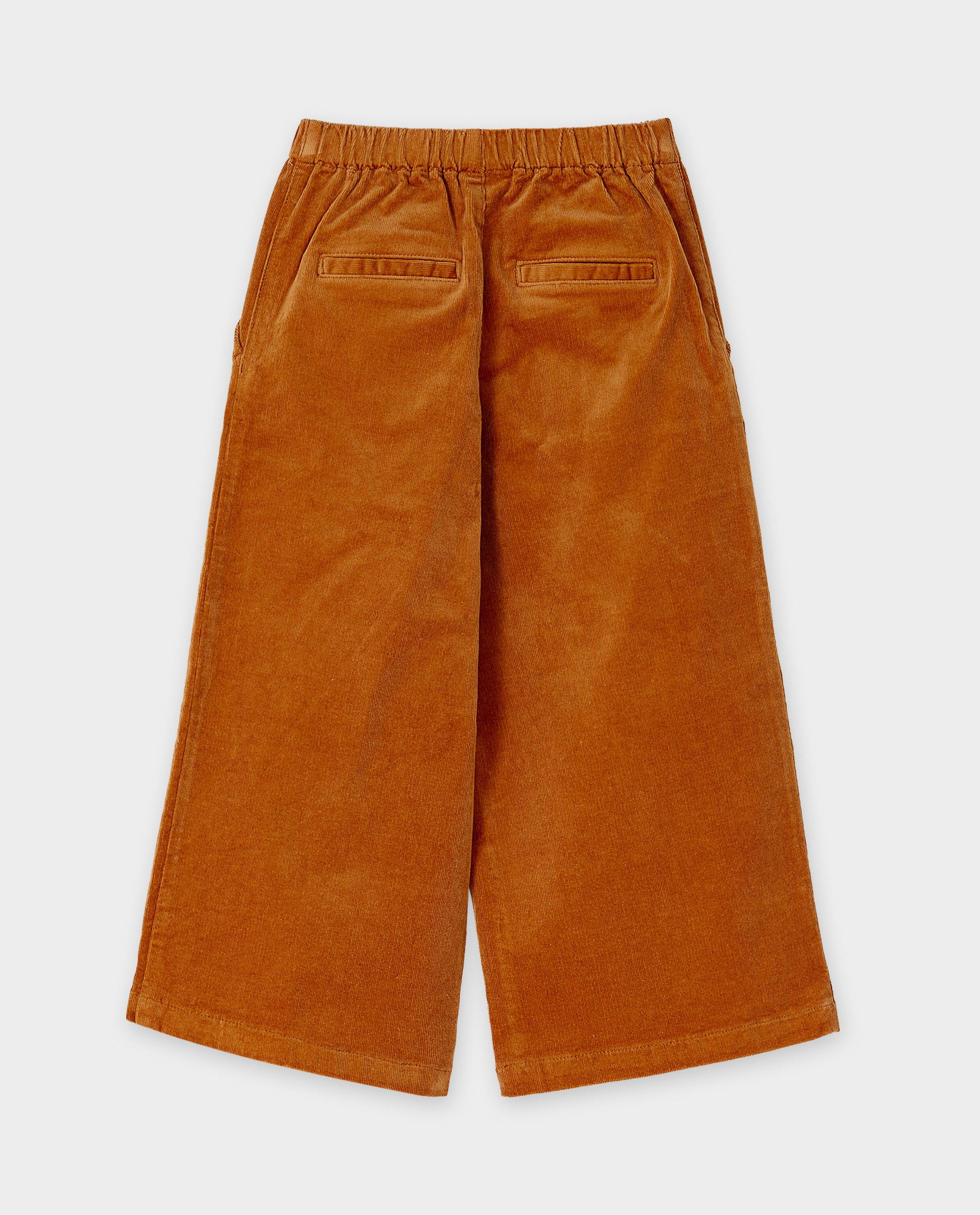 Broeken - Broek van ribfluweel, wide leg fit