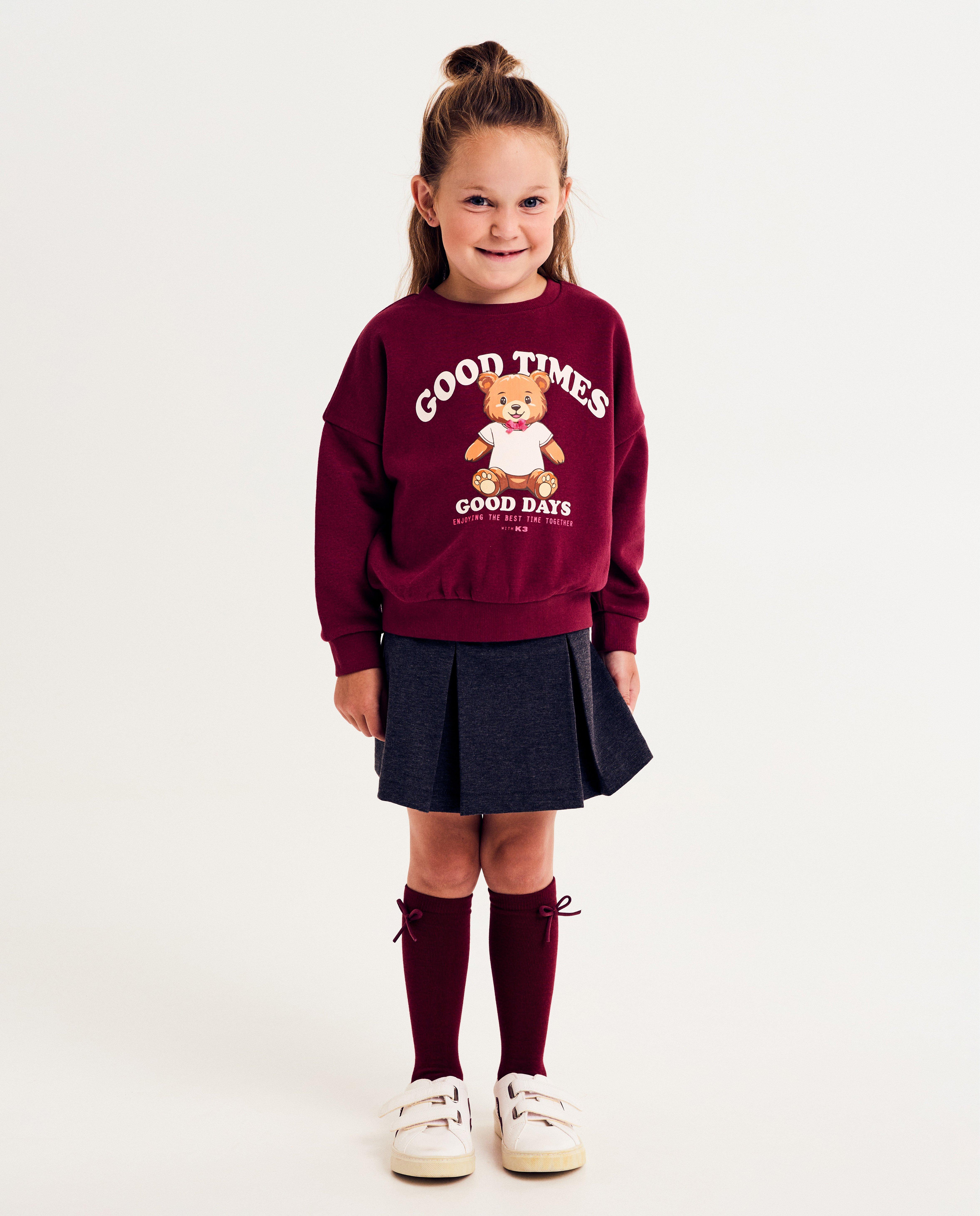 T-shirt à manches longues avec imprimé teddy