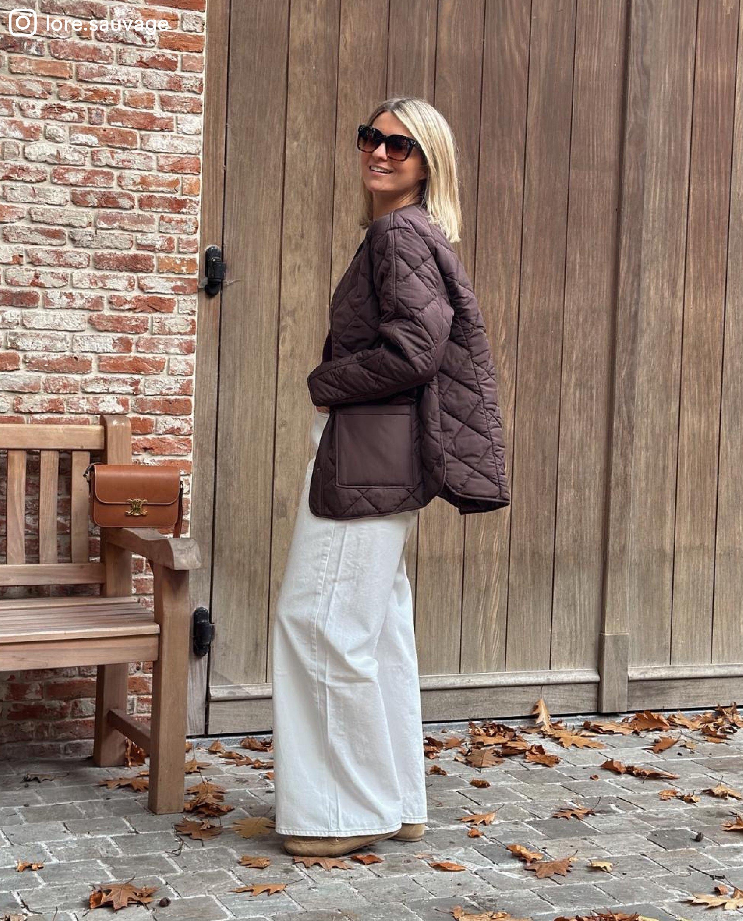 Doorgestikte jas van gerecycleerd polyester - Product Detail - donkerbruin - afbeelding nummer 2