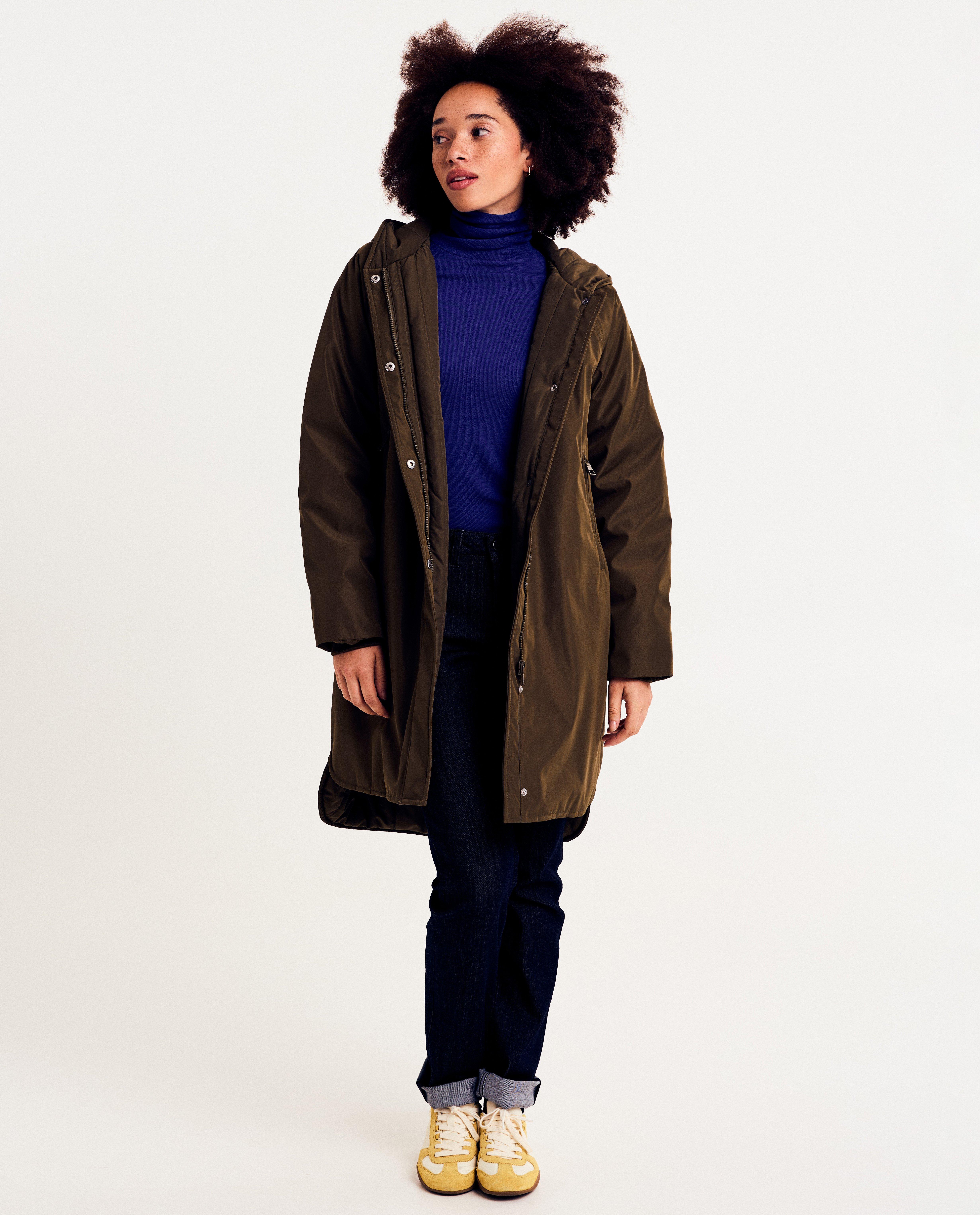 Lange jas van gerecycleerd polyester - Product Detail - khaki - afbeelding nummer 1