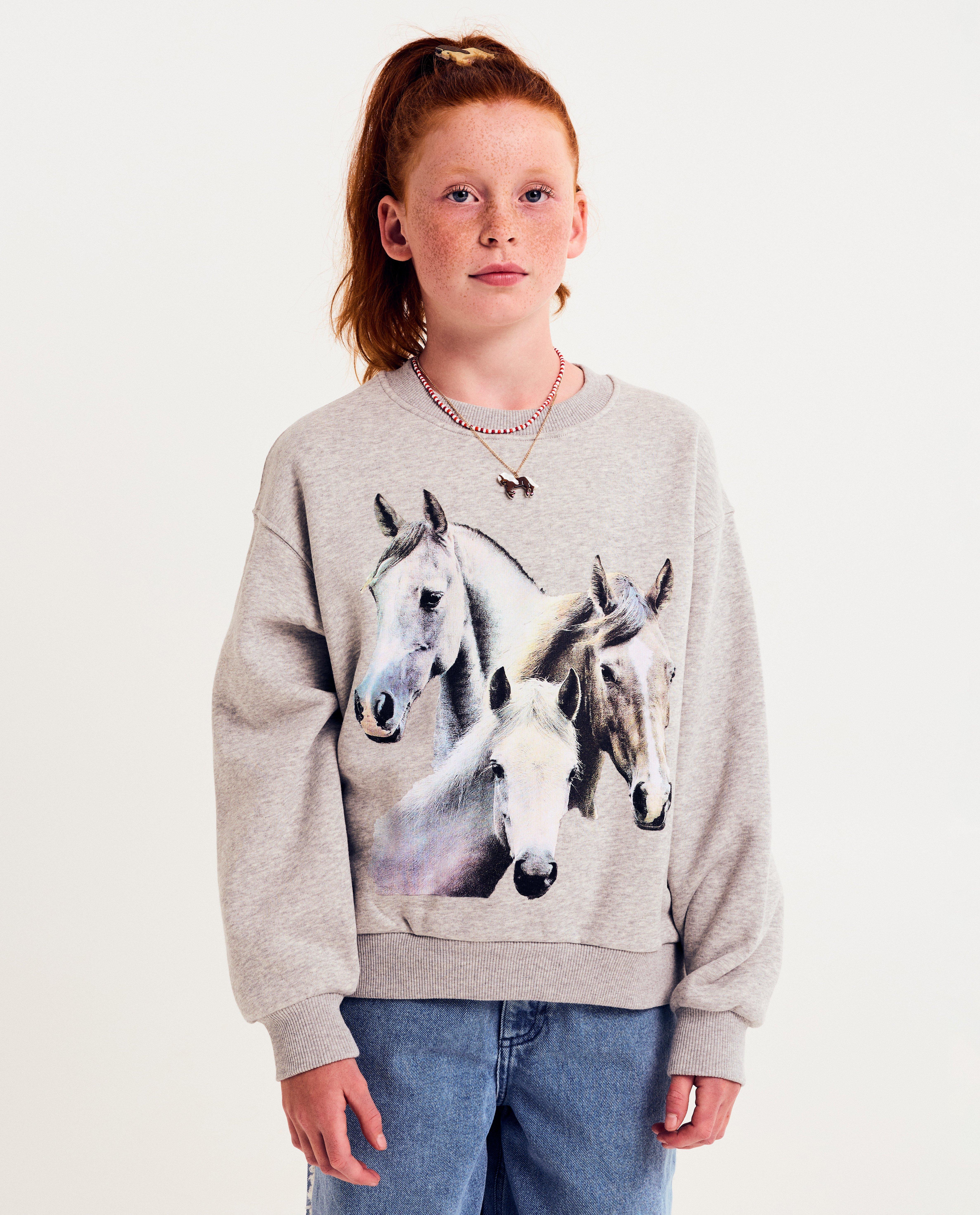 Sweats - Sweatshirt avec impression de chevaux